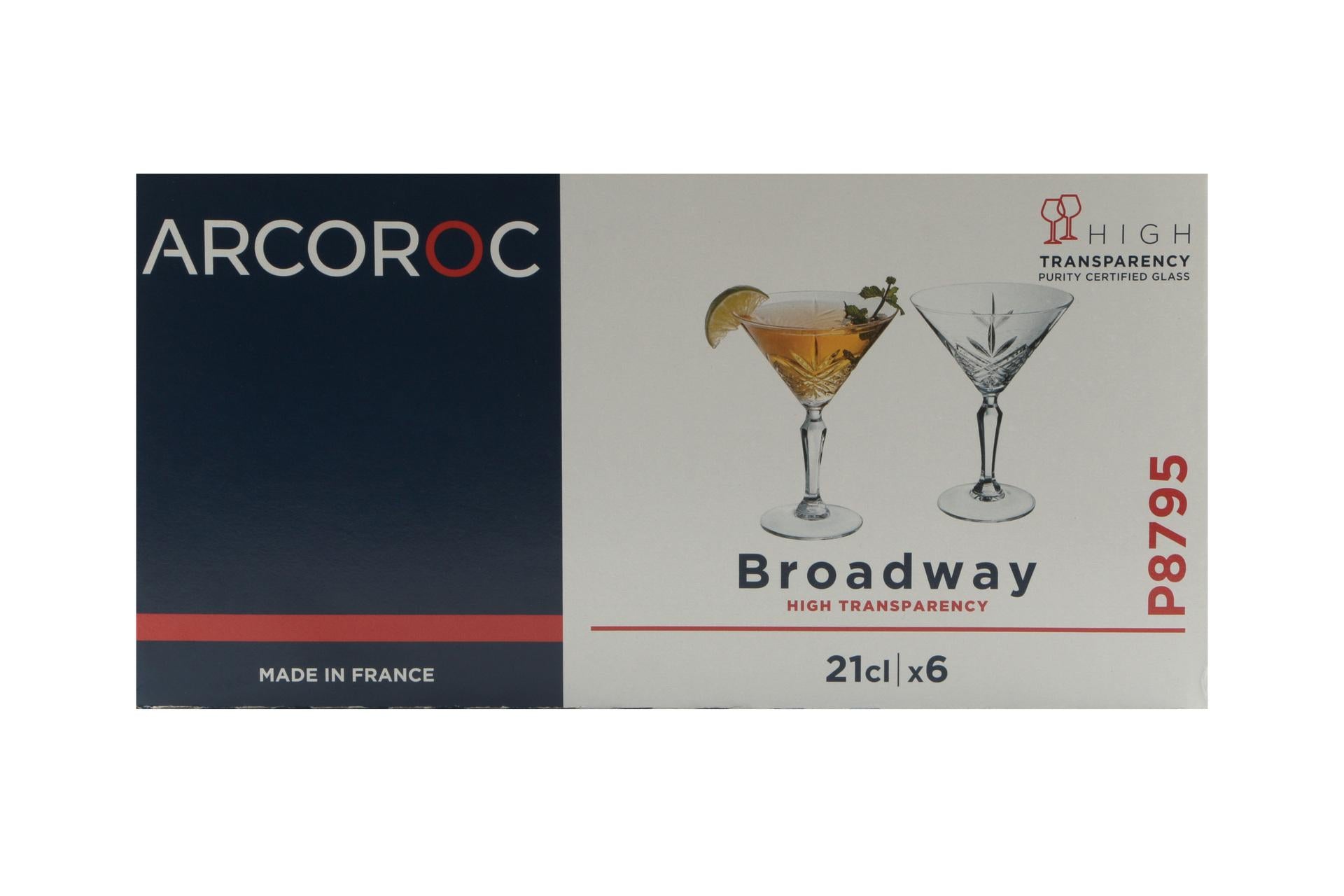 Arcoroc Broadway Calice Cocktail Cl.21 - H.155 mm Ø118 mm In Vetro Trasparente - Set 6 Pz 5