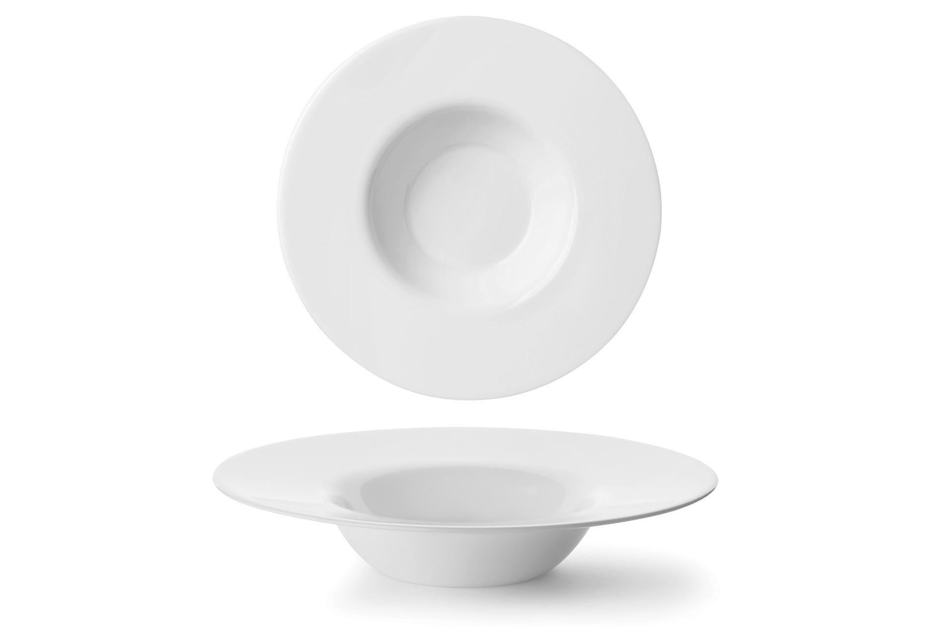 Bormioli Rocco Ronda Piatto Risotto Gourmet Ø27 cm - H.5.3 cm In Vetro Temperato Opale - Set 6 Pz