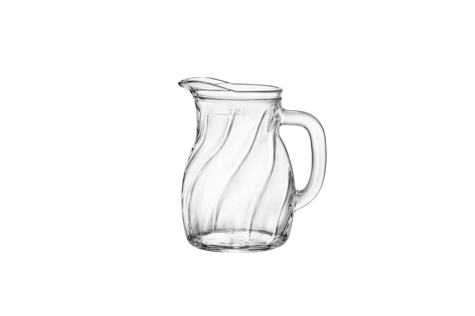 Bormioli Rocco Caraffa Bistrot Twist 25 cl - H.11.74 cm Ø10.2 cm In Vetro - Set 12 Pz