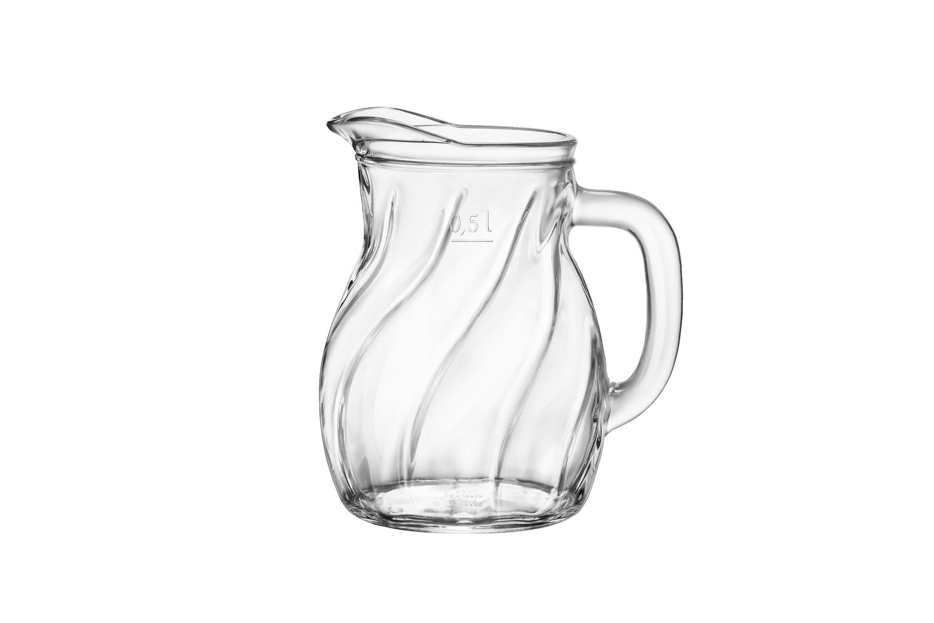 Bormioli Rocco Caraffa Bistrot Twist 50 cl - H.14.45 cm Ø12.45 cm - Set 12 Pz