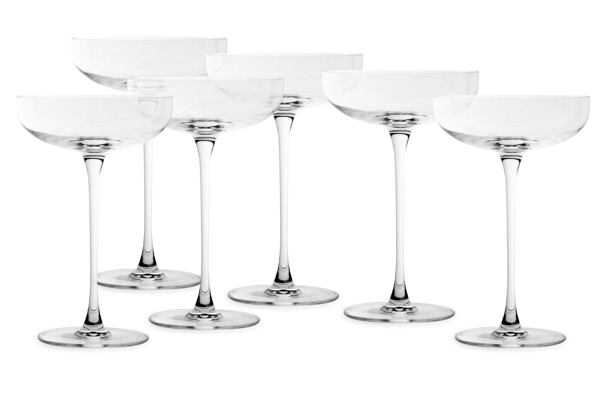 Pasabahce Savage Set 6 Calici Coppa Cl.22 - Collezione Nude In Cristallo Senza Piombo - Set 6 Pz