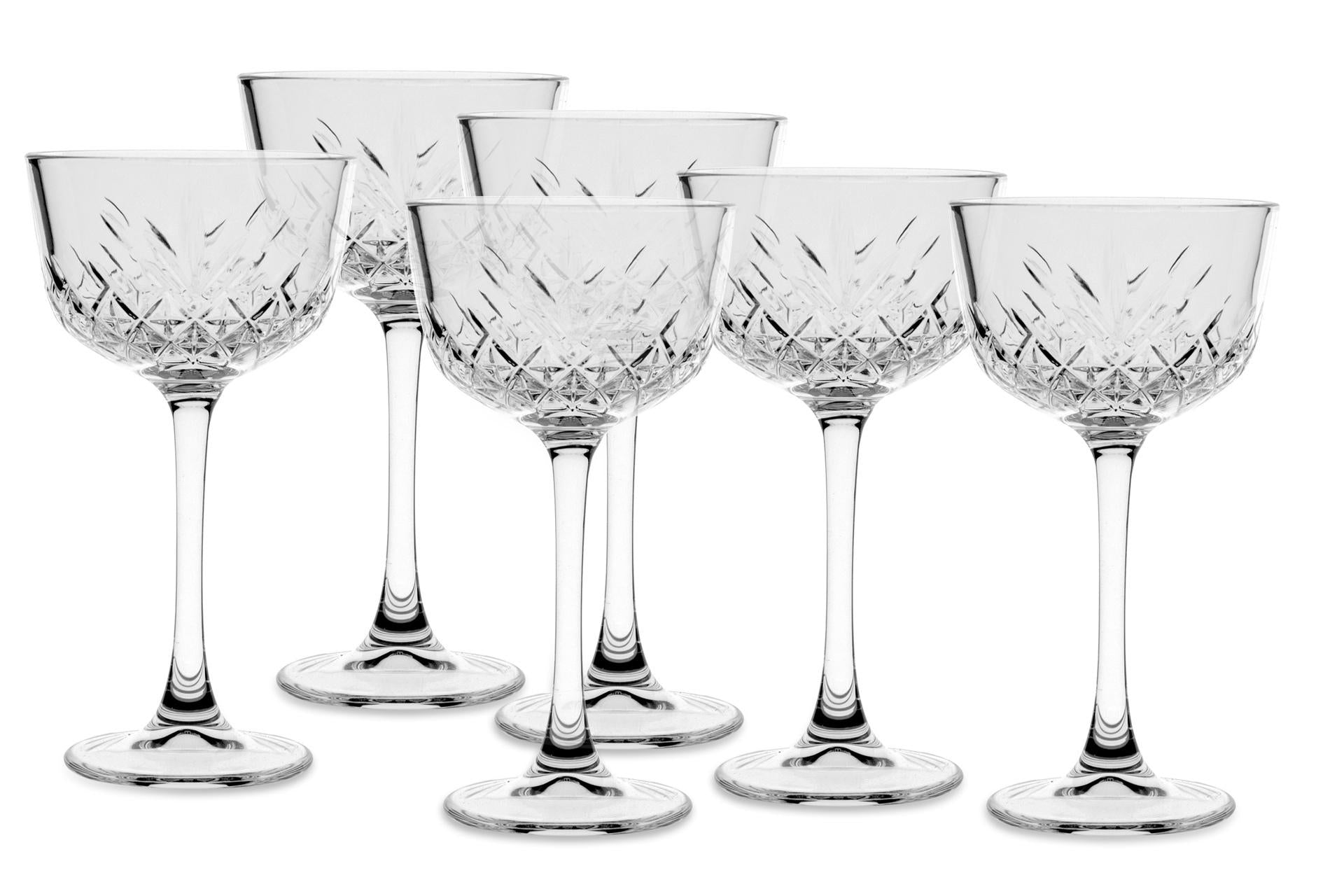 Pasabahce Timeless Set 6 Calici Nick e Nora 16 cl In Vetro Trasparente - Set 6 Pz