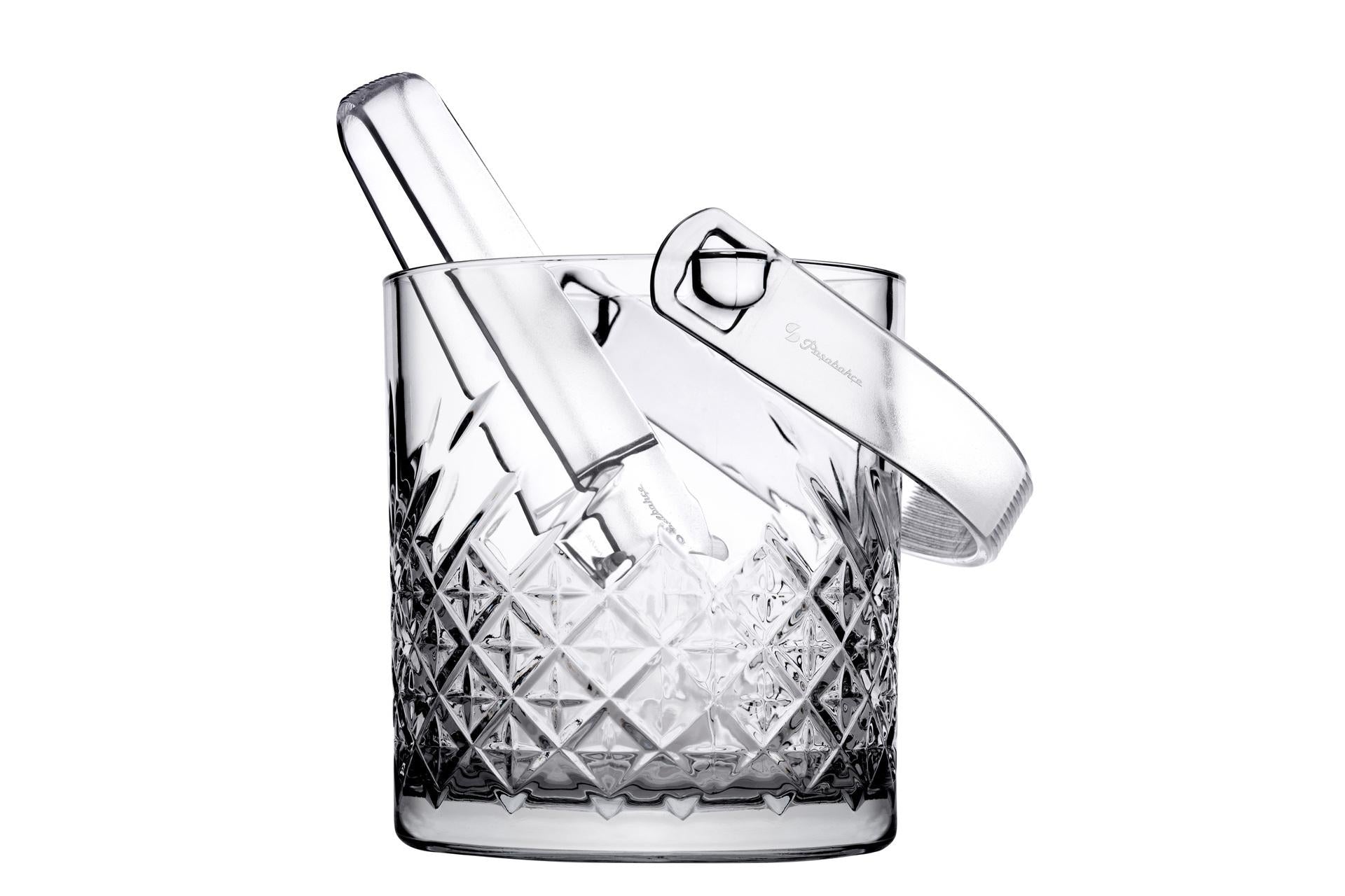 Pasabahce Timeless Secchiello Ghiaccio 1L In Plastica Con Manico e Presa Ghiaccio - Stile Vintage