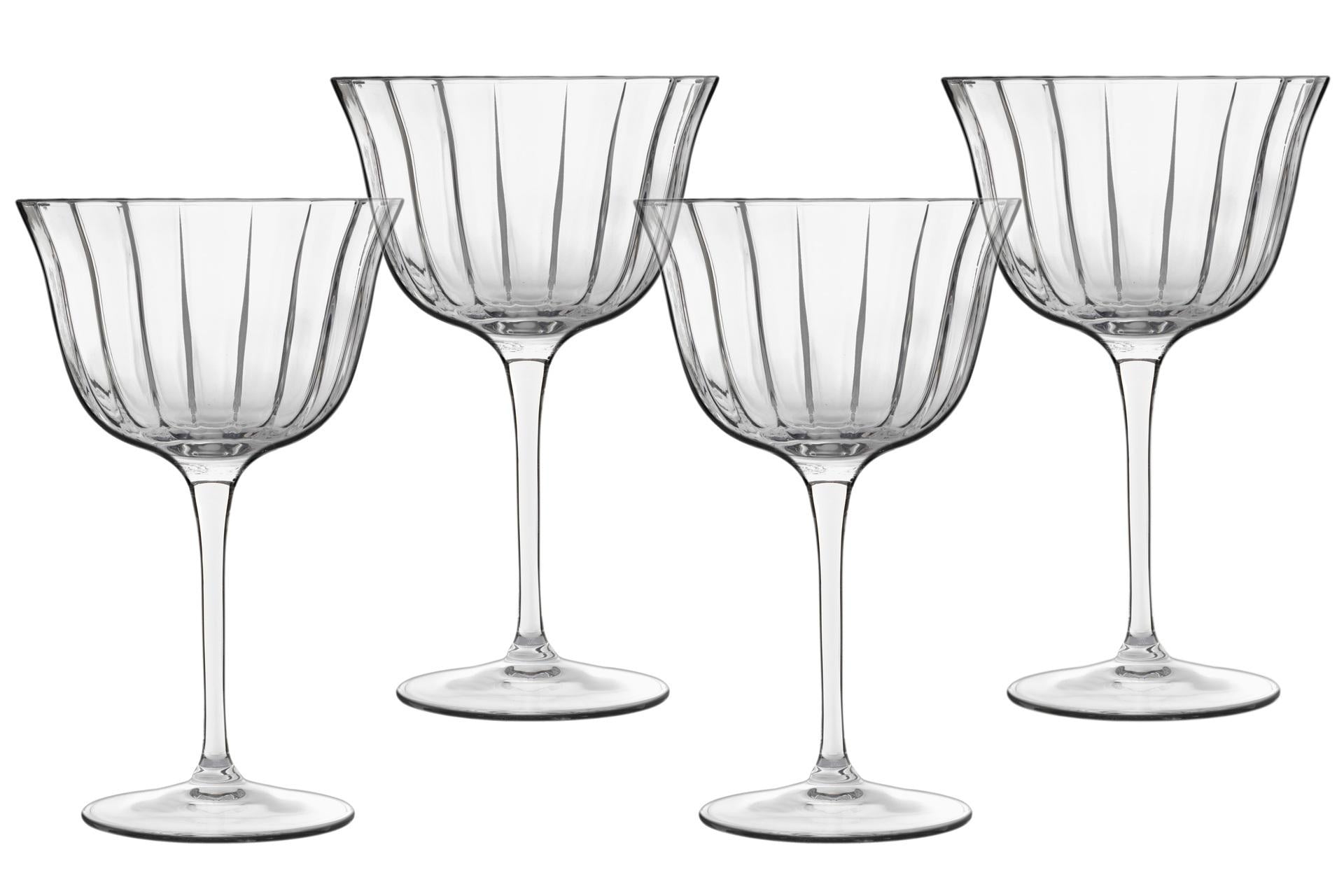 Bormioli Luigi Bach Set 4 Calici Retro Fizz 26 cl - Linea Elegante e Raffinata - Set 4 Pz