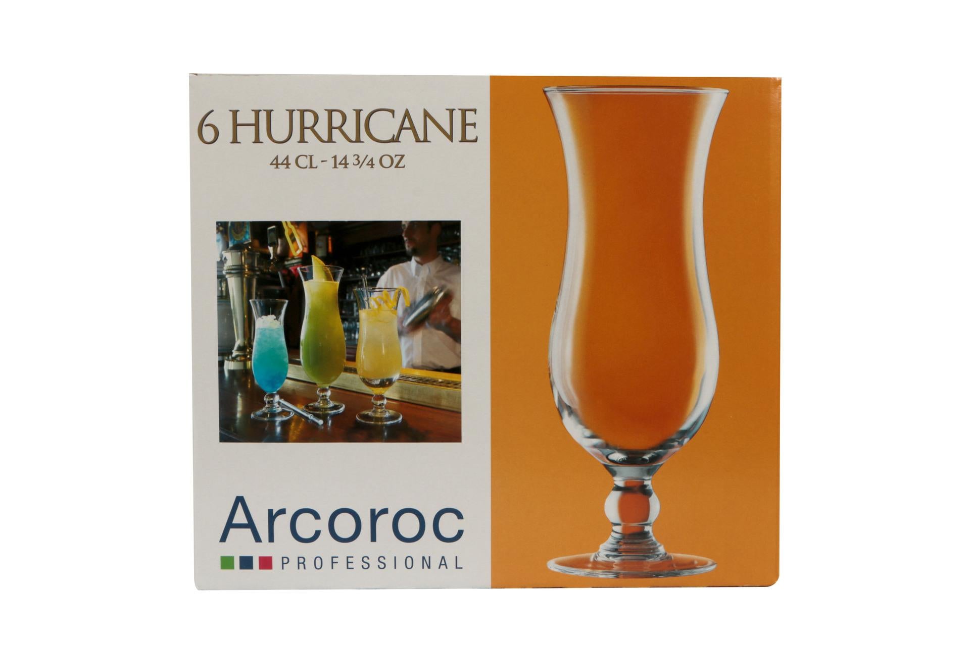 Arcoroc Hurricane Elegance Calice 44 cl - H.208 mm Ø79 mm Per Cocktail di Alta Classe - Set 6 Pz 6