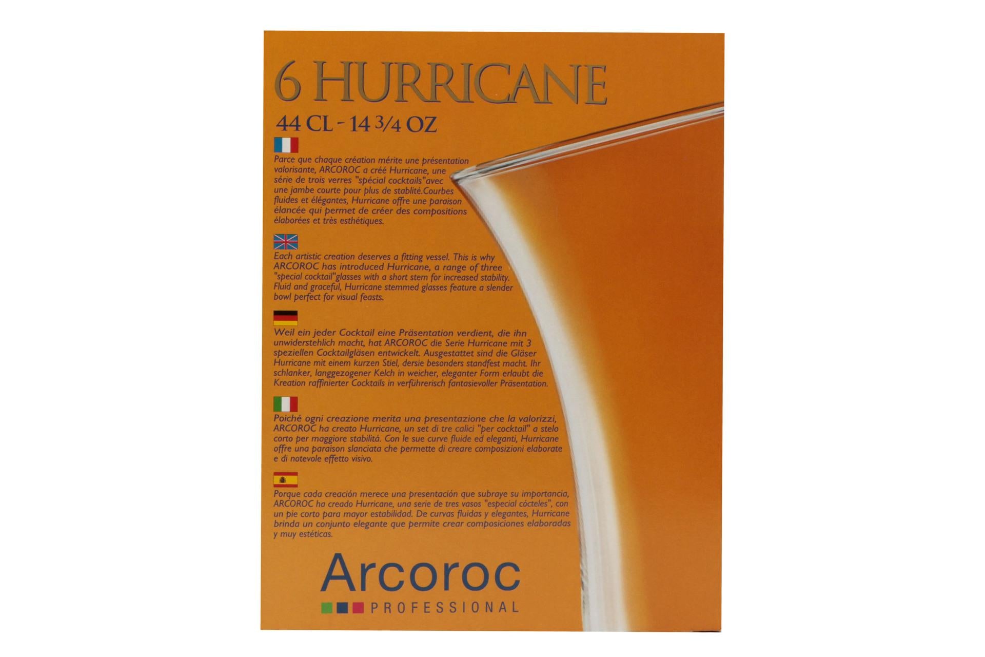 Arcoroc Hurricane Elegance Calice 44 cl - H.208 mm Ø79 mm Per Cocktail di Alta Classe - Set 6 Pz 7