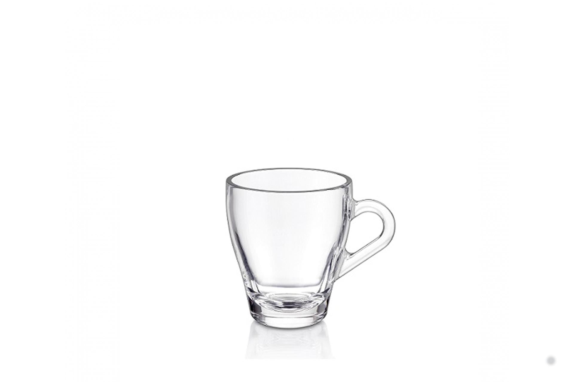 Borgonovo Ischia Tazza Marocchino 12.5 cl - Tazzina In Vetro Trasparente - Set 6 Pz