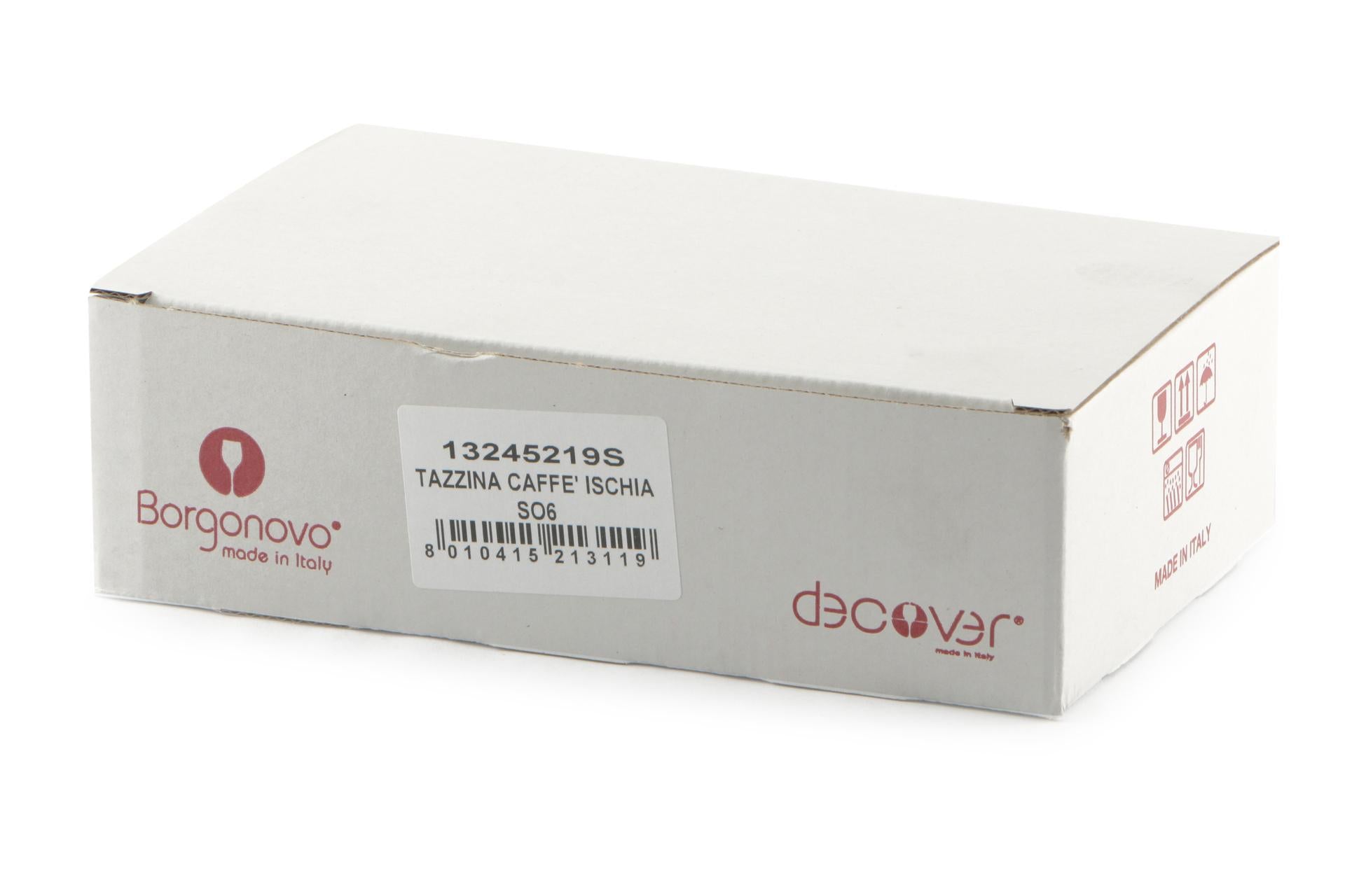 Borgonovo Ischia Tazza Caffè 8 cl In Vetro Trasparente - Abbinabile al Piattino In Vetro - Set 6 Pz 3