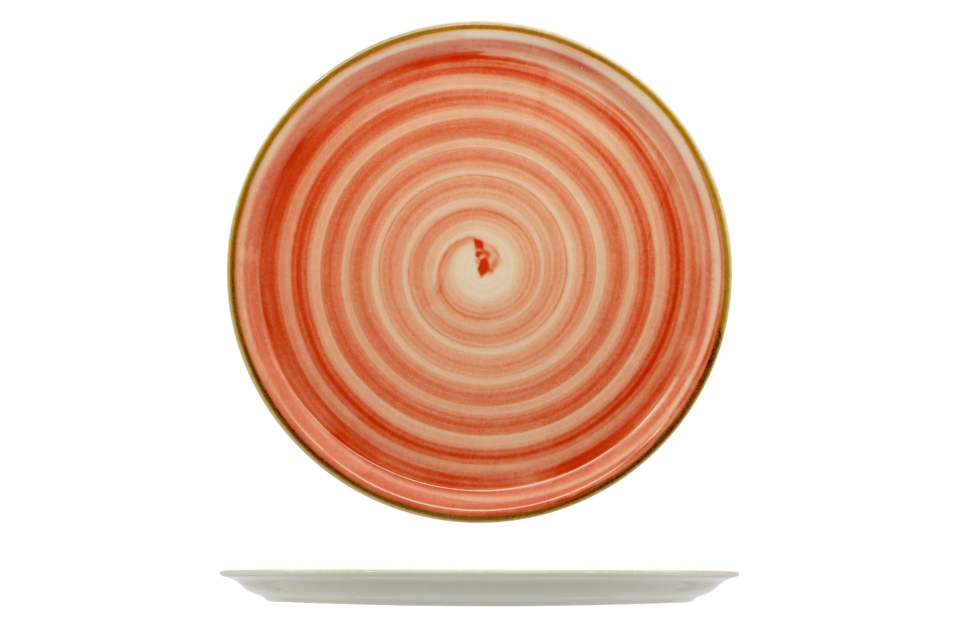 Saturnia Circus Spirale Rosso Piatto Pizza Ø33 cm - Set 6 Pz