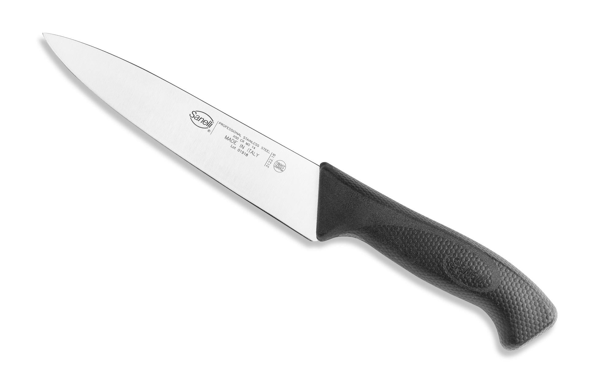 Sanelli Skin Coltello da Cucina 18 cm In Acciaio Inox - Manico Ergonomico Disponibile In Vari Colori