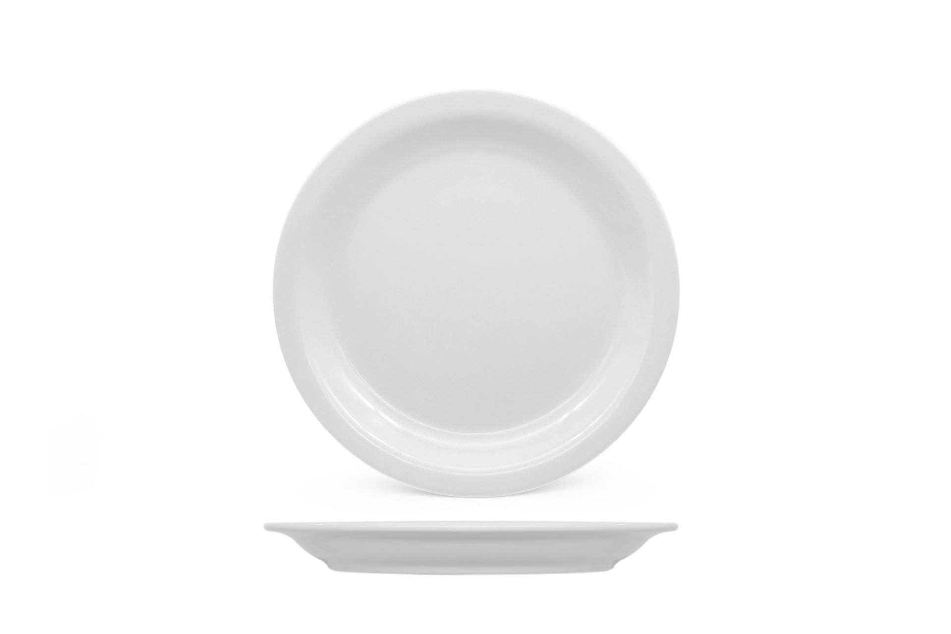 Lubiana Amerika Piatto Frutta Ø21 cm In Porcellana Bianca - Set 6 Pz