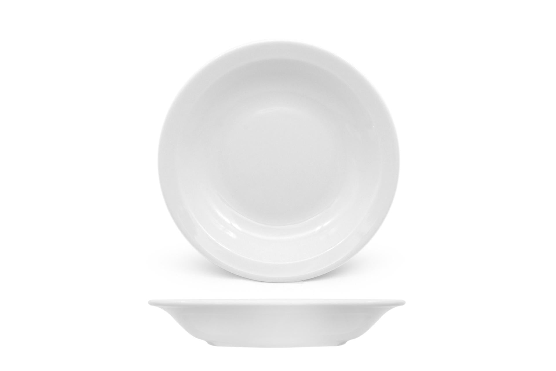 Lubiana Amerika Piatto Fondo Ø21 cm In Porcellana Bianca - Set 6 Pz