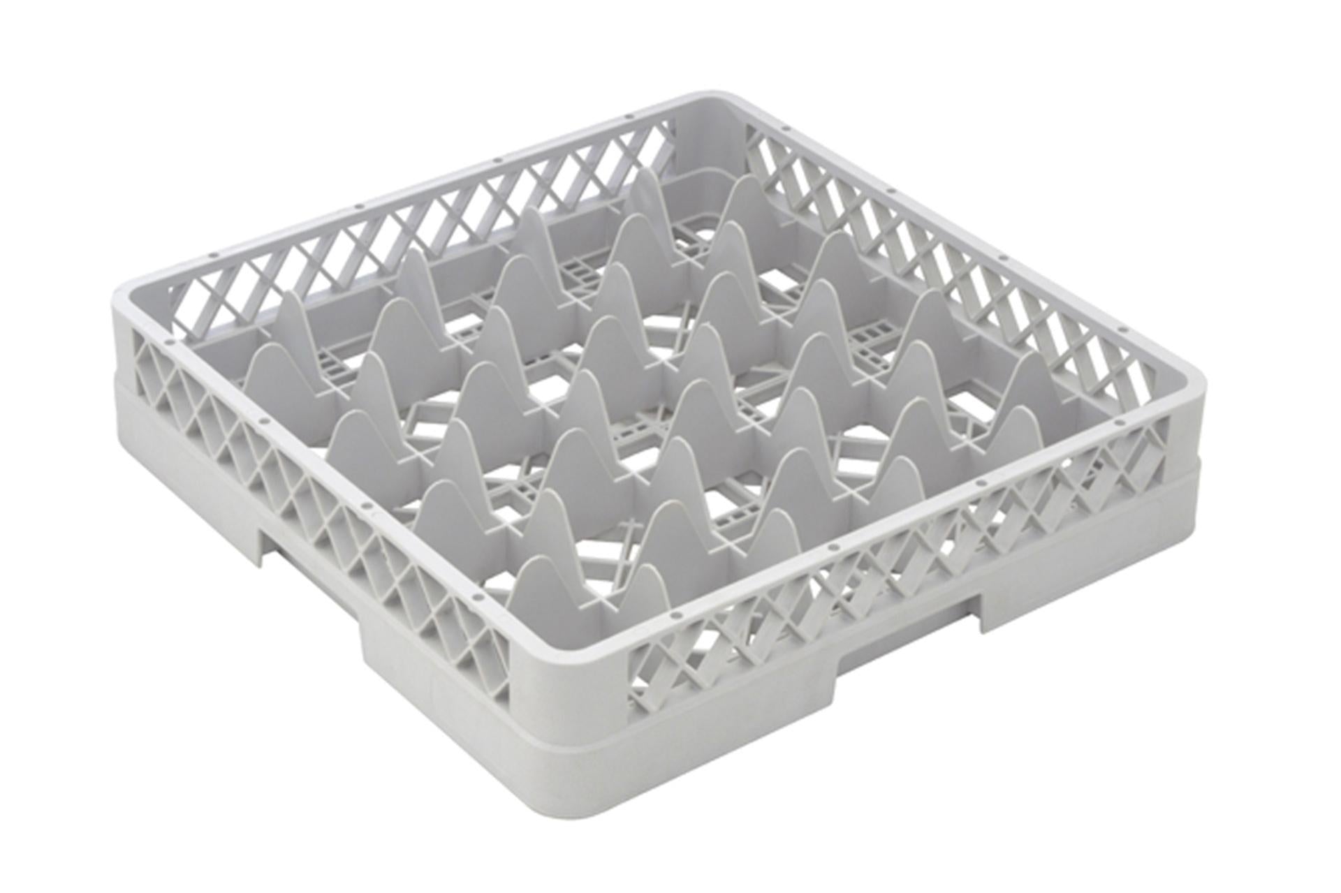 Inox Macel Base 25 Scomparti Grigia 50x50 cm - Cestello Industriale In Polipropilene Per Lavastoviglie