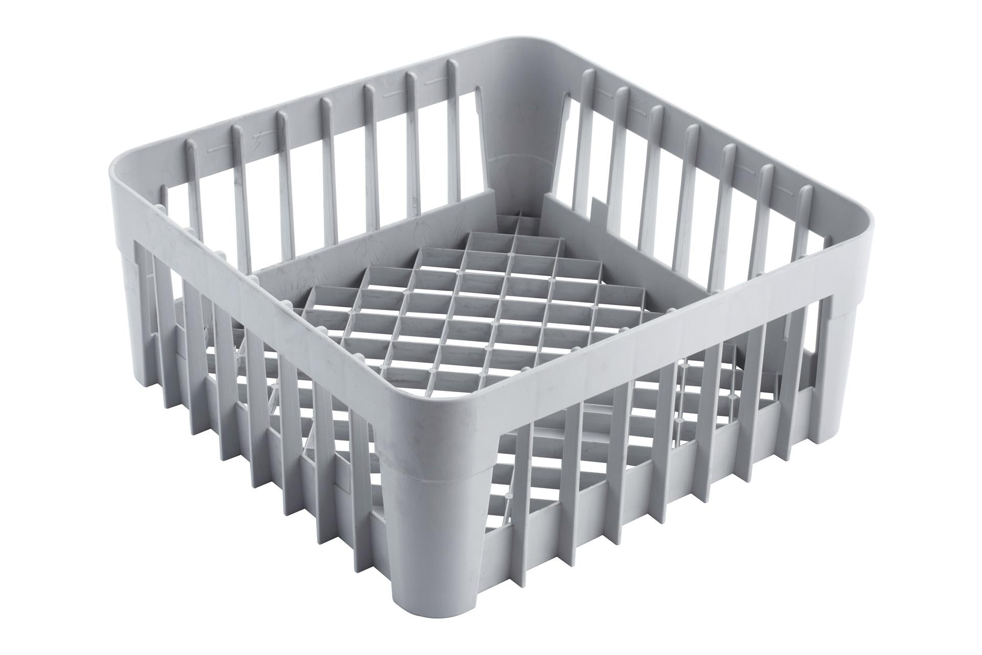Inox Macel Base Universale Aperta Grigia 35.5 x 35.5 cm Per Lavastoviglie - Cestelli Industriali In Polipropilene