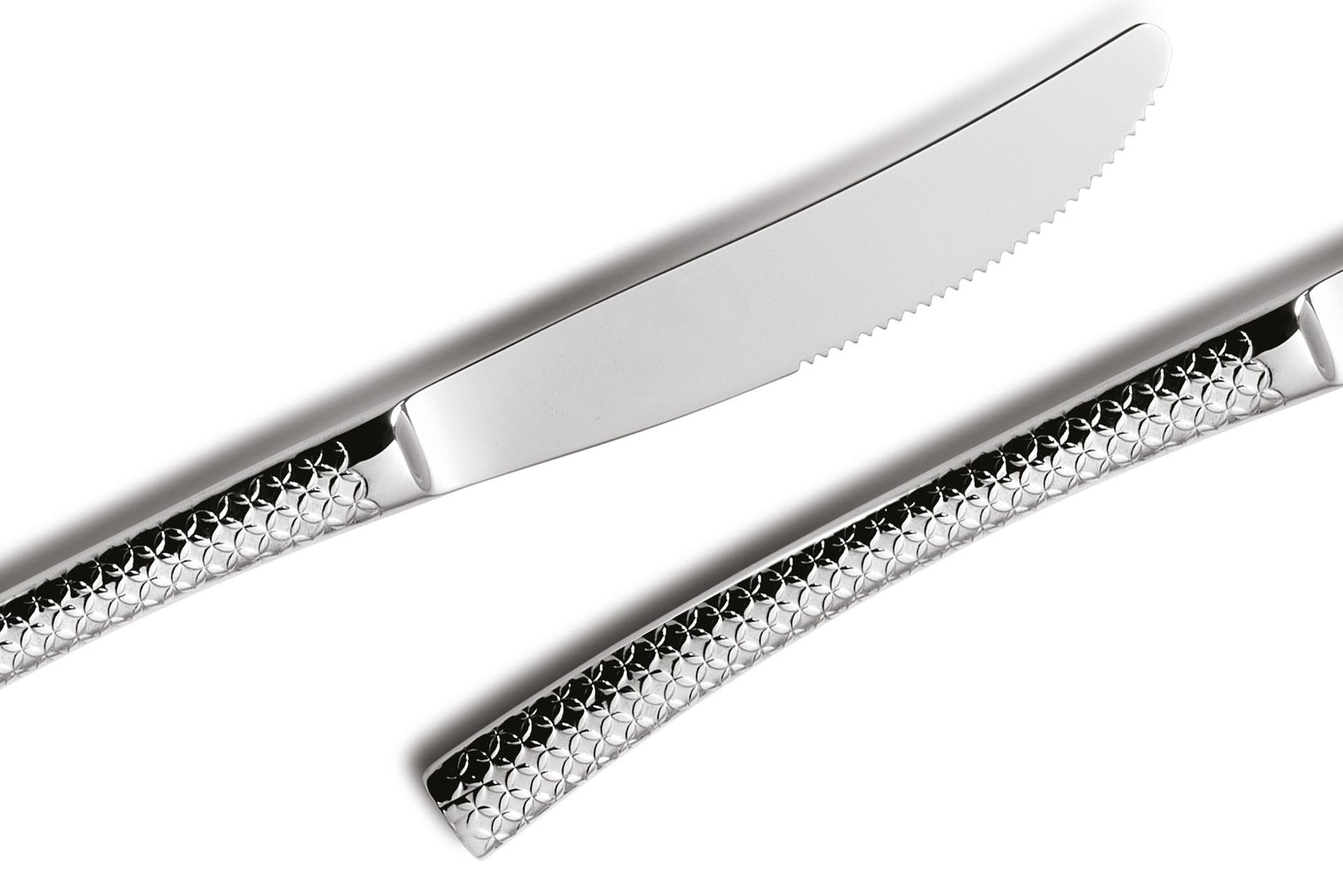 Comas Hidraulic Coltello Tavola Inox Forgiato - Collezione Nickel Free Con Manico Lavorato e Finitura Lucida - Set 12 Pz