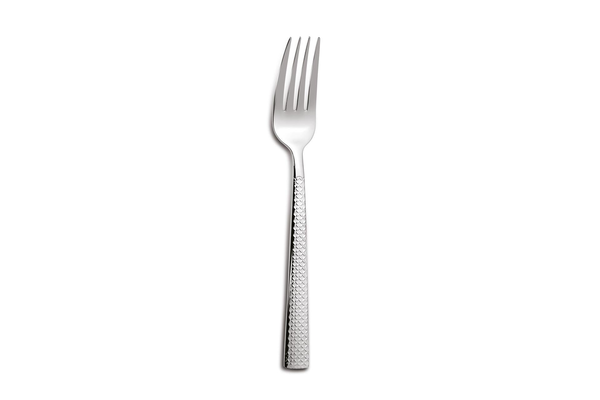 Comas Hidraulic Forchetta Tavola Inox 3 mm - Collezione Posate Nickel Free Con Manico Lavorato e Finitura Lucida - Set 12 Pz
