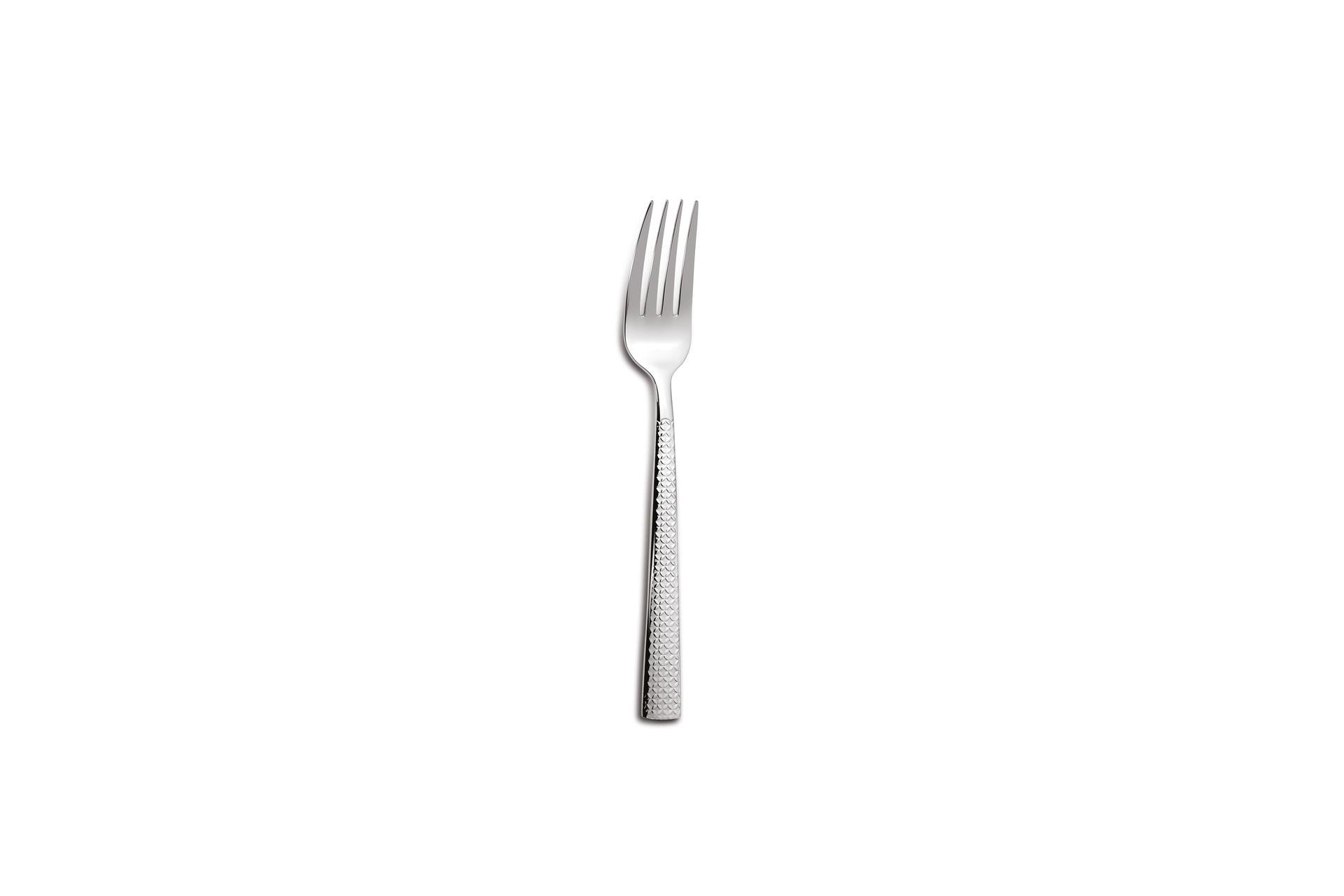 Comas Hidraulic Forchetta Dolce Inox 2 mm - Collezione Posate Nickel Free Con Manico Lavorato e Finitura Lucida - Set 12 Pz