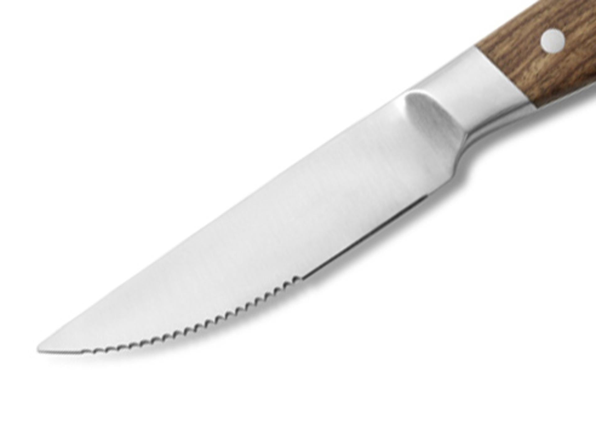 Comas Chuleteros HQ Coltello Steak Aconcagua 7446 - Lama Seghettata In Acciaio Inossidabile Temprato Ad Alto Contenuto Di Carbonio - Set 6 Pz