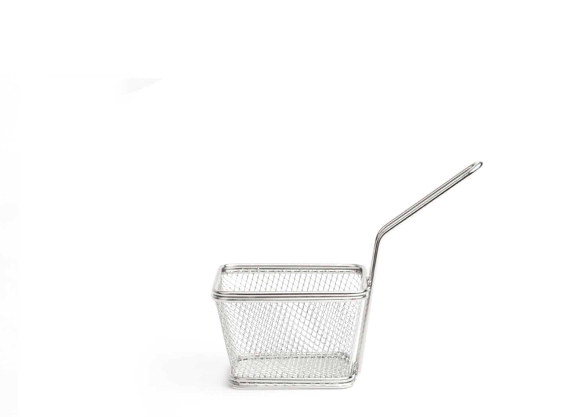 Comas Al Andalus Mini Cestino Porta Fritti In Acciaio Inox - 10 x 9 cm H.7 cm Con Manico