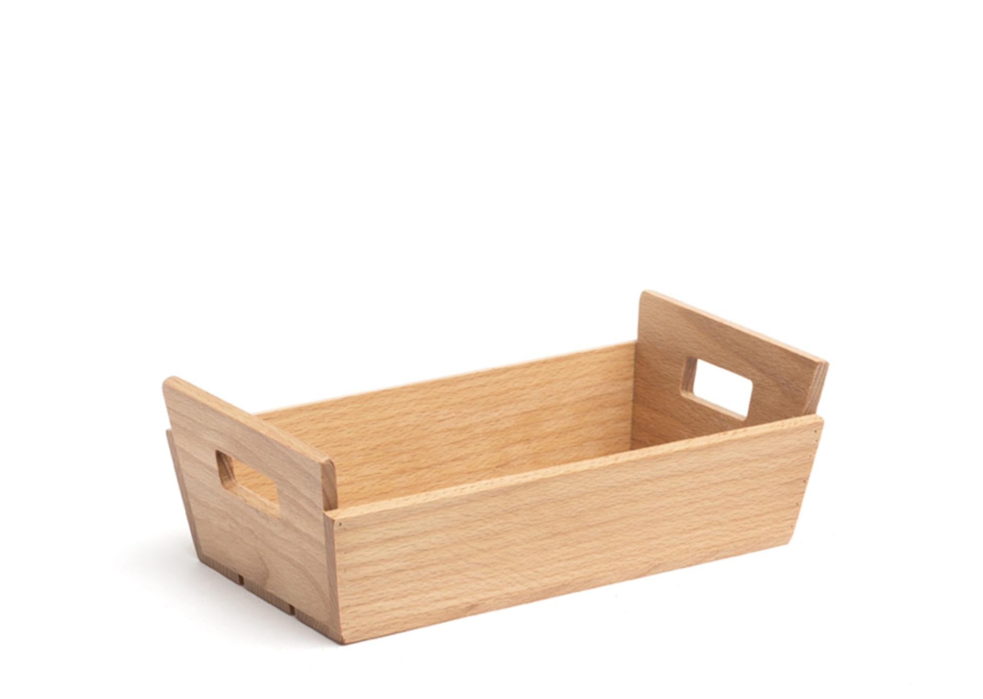 Comas Hogaza Mini Cesta Rettangolare In Legno Con Manici - 23 x 13 x H7 cm Per Buffet 1