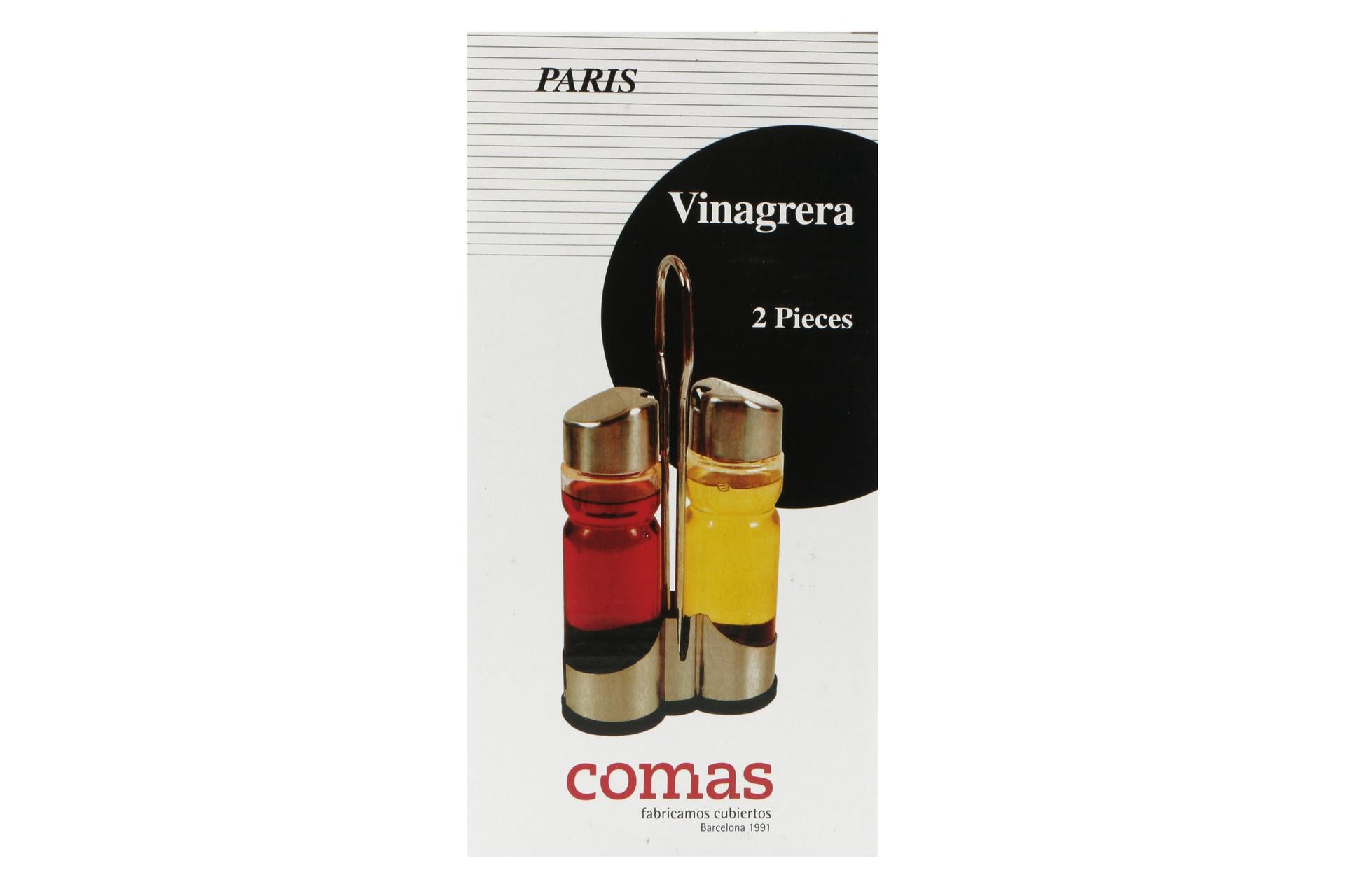 Comas Menage 2 Pezzi Olio-Aceto In Vetro e Acciaio Inox Con Supporto - Set 2 Pz 4