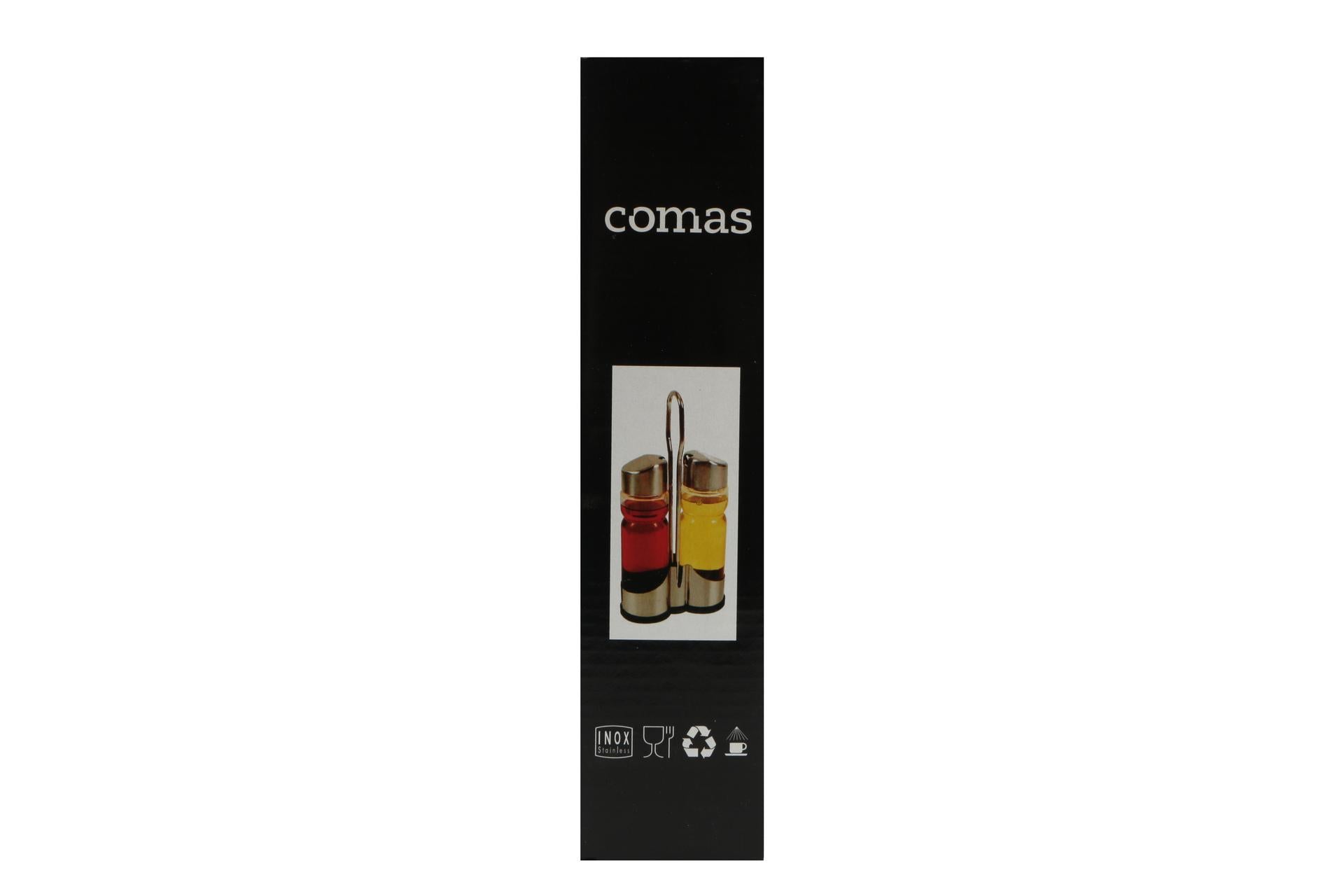 Comas Menage 2 Pezzi Olio-Aceto In Vetro e Acciaio Inox Con Supporto - Set 2 Pz 5