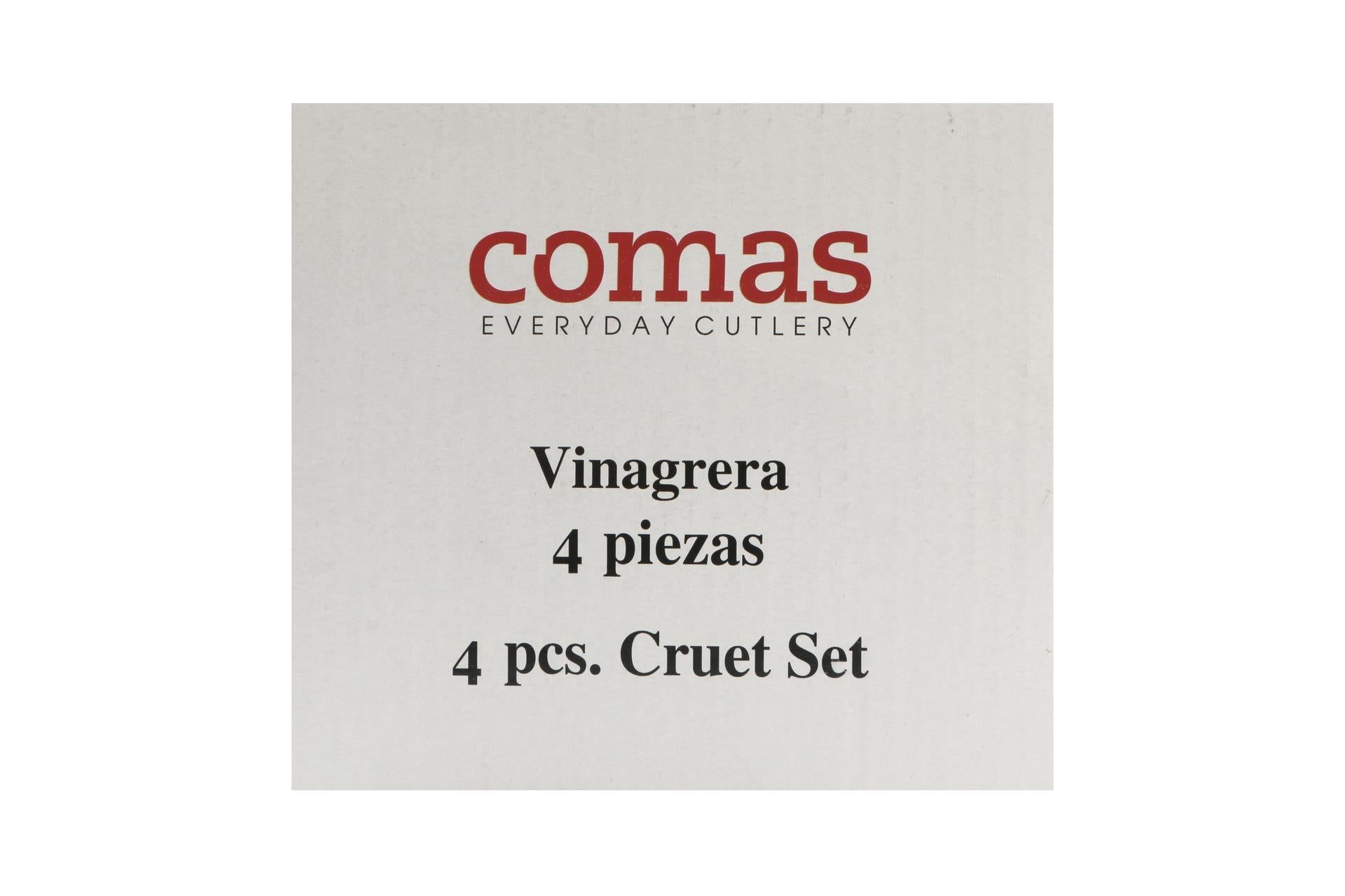 Comas Menage New York 4 Pezzi - Olio, Aceto, Pepe, Sale Con Supporto In ABS 7