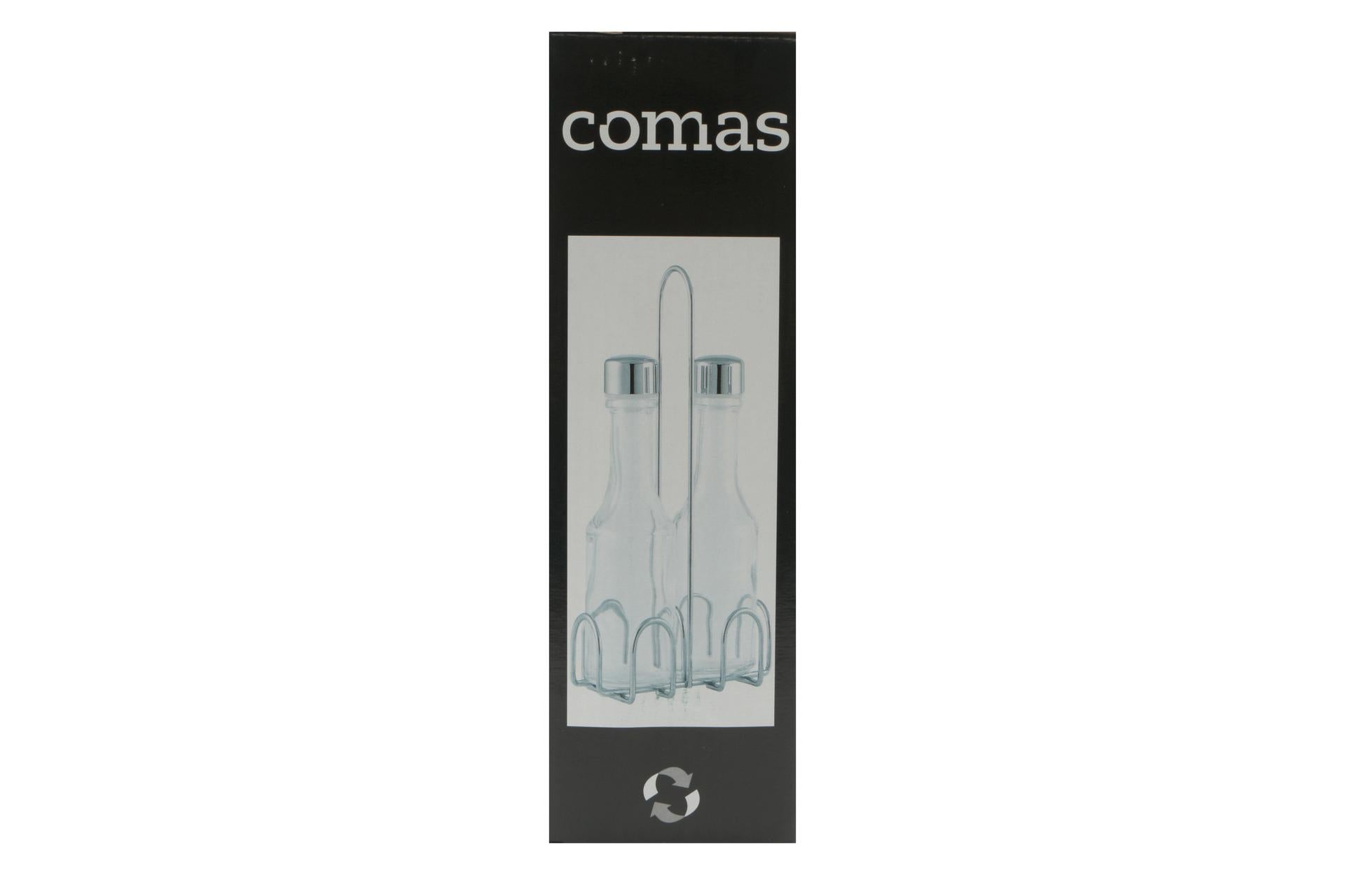 Comas Menage 2 Pezzi Olio-Aceto In Vetro e Acciaio Inox 3164 Con Supporto In Filo di Acciaio Inox - Set 2 Pz 6