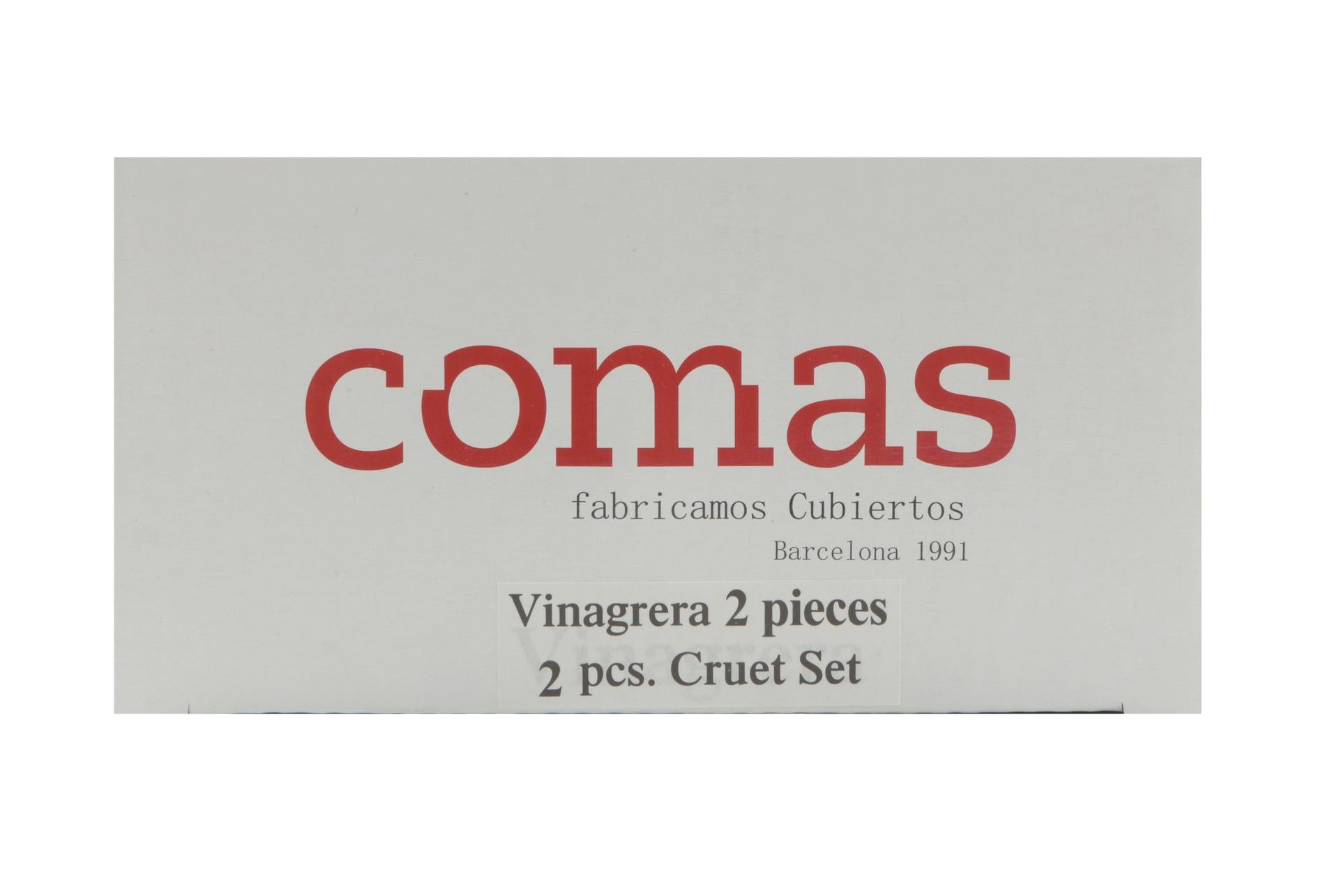Comas Menage 2 Pezzi Olio-Aceto In Vetro e Acciaio Inox 3164 Con Supporto In Filo di Acciaio Inox - Set 2 Pz 7