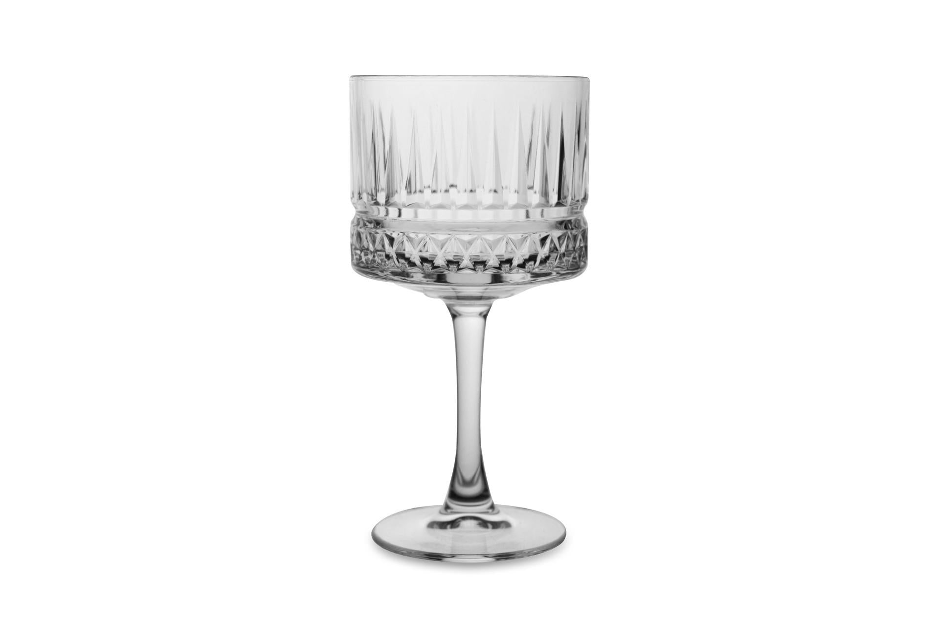 Pasabahce Elysia Set 4 Calici Cocktail 50 cl - Stile Vintage Con Coppa Squadrata Decorata - Set 4 Pz