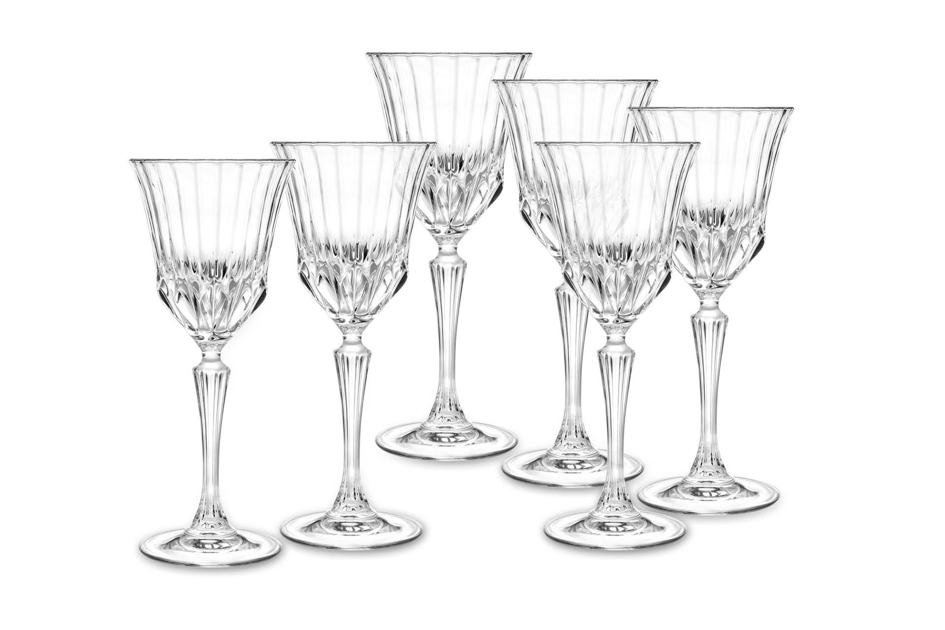 RCR Cristalleria Italiana Adagio Set 6 Calici Vino 22 cl - Vetro Cristallino Eco-Compatibile - Set 6 Pz