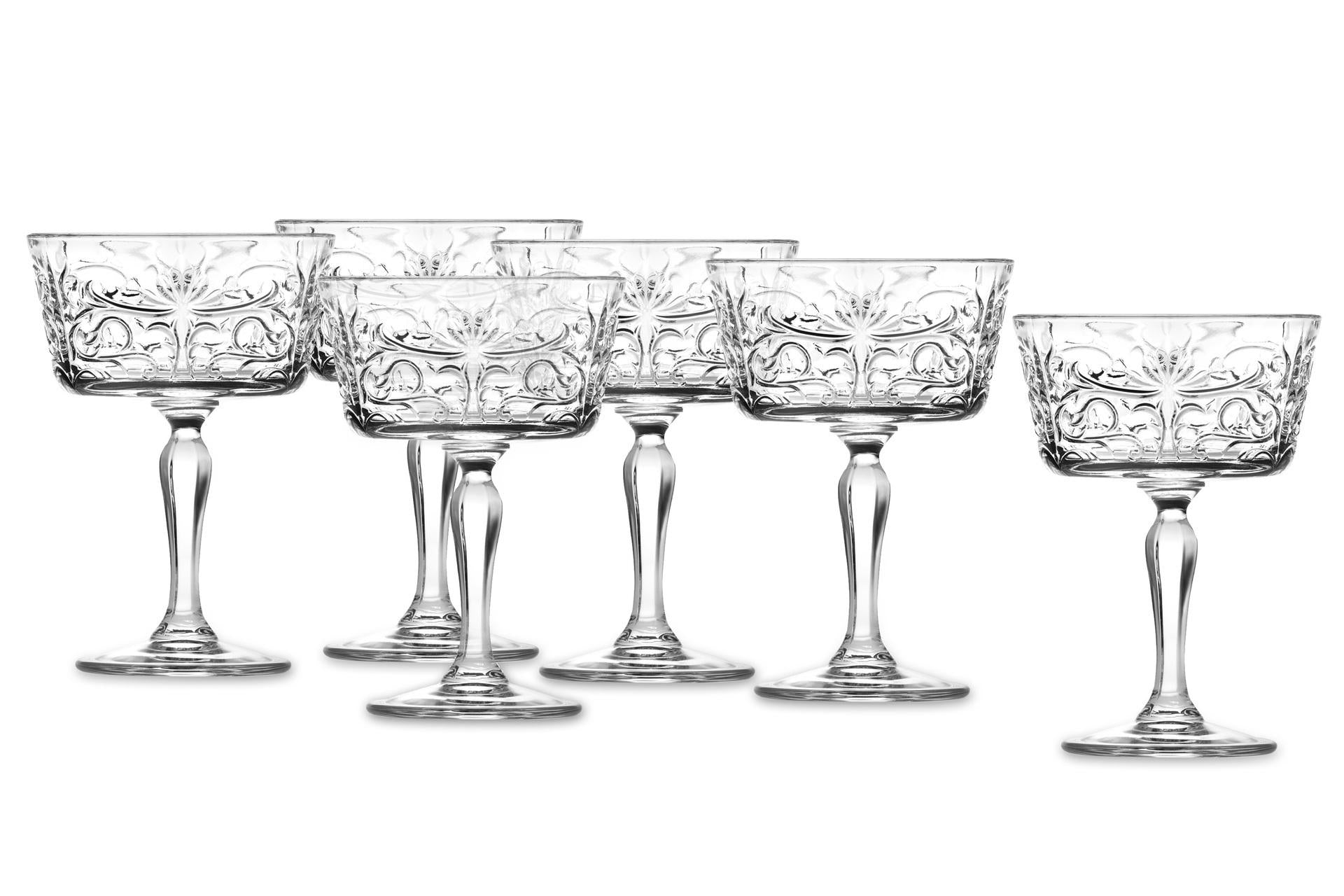 RCR Cristalleria Italiana Tattoo Set 6 Coppe Champagne 27 cl In Eco-Crystal Glass - Set 6 Pz