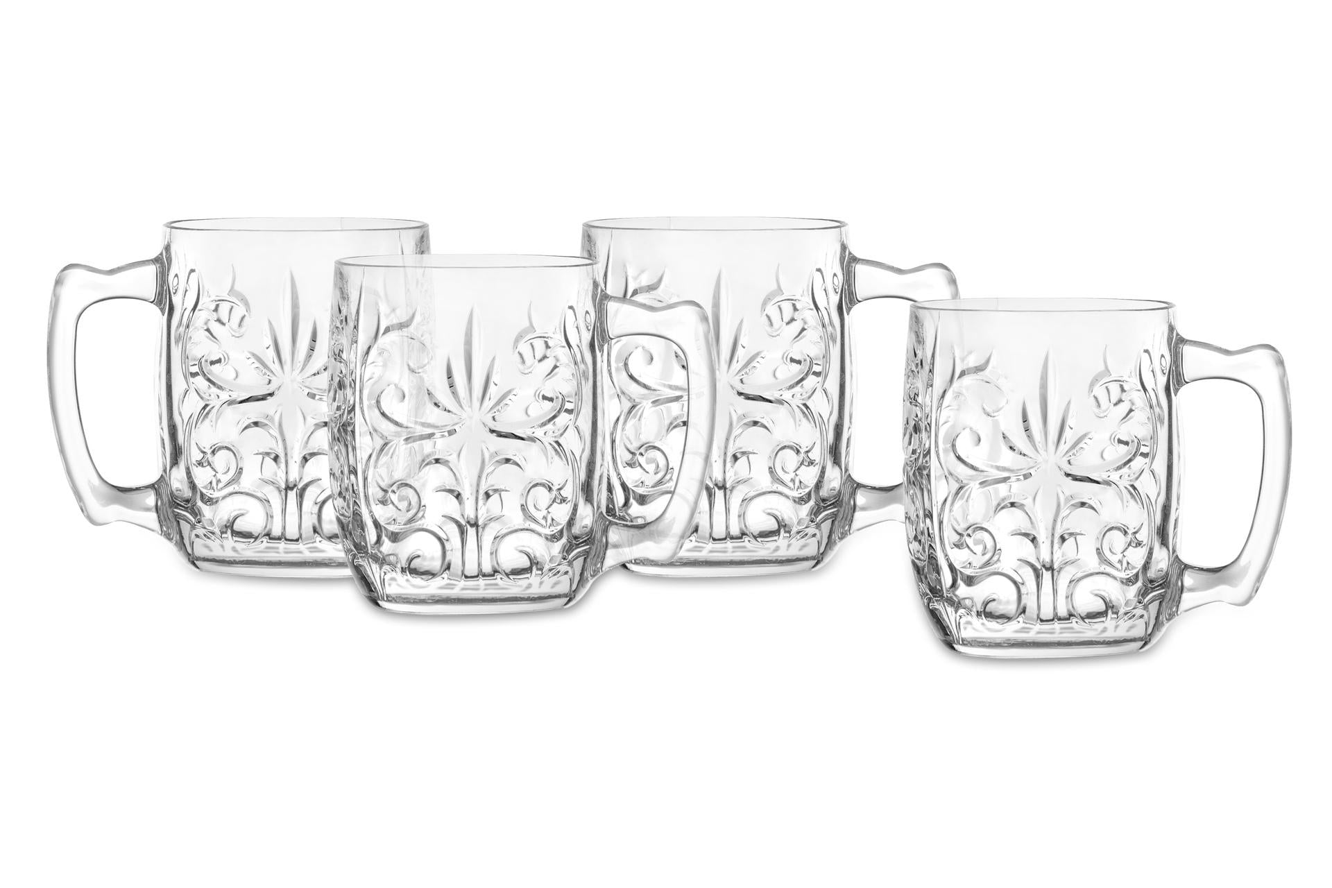 RCR Cristalleria Italiana Tattoo Set 4 Mug Mule 43 cl In Luxion Eco-Crystal - Set 4 Pz