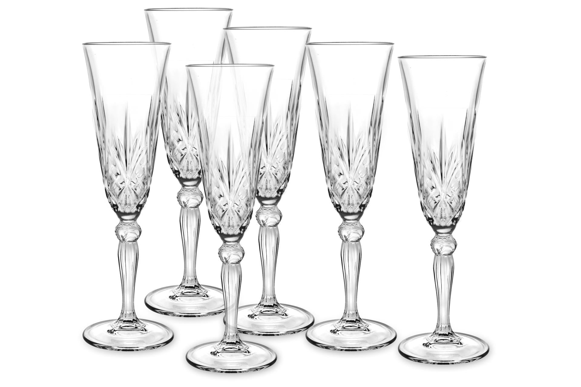 RCR Cristalleria Italiana Melodia Set 6 Calici Flute 16 cl In Luxion Eco-Crystal Glass - Set 6 Pz