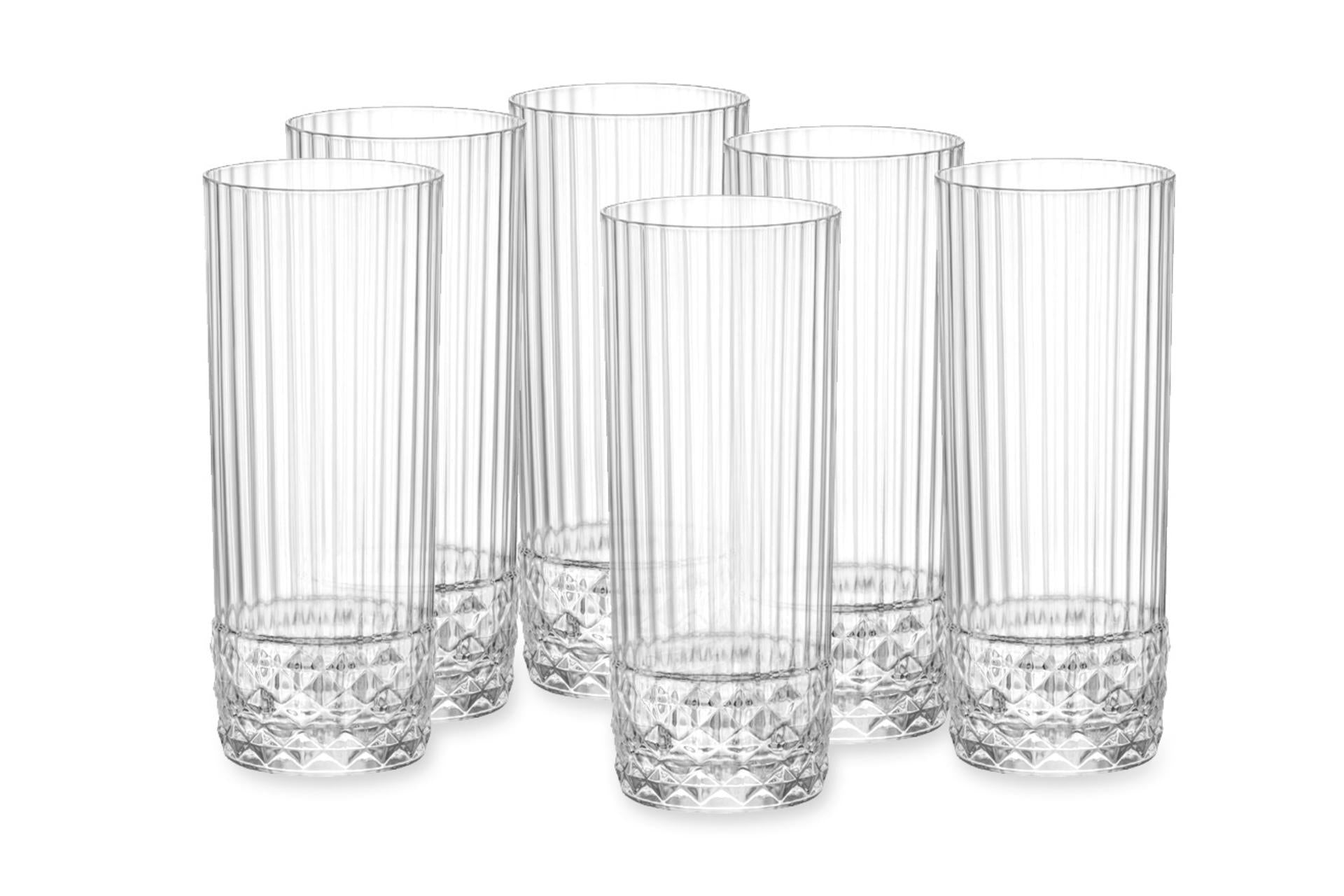 Bormioli Rocco America '20s Set 6 Bicchieri Long Drink Cl.40 - H.15.8 cm Ø6.8 cm - Set 6 Pz 1
