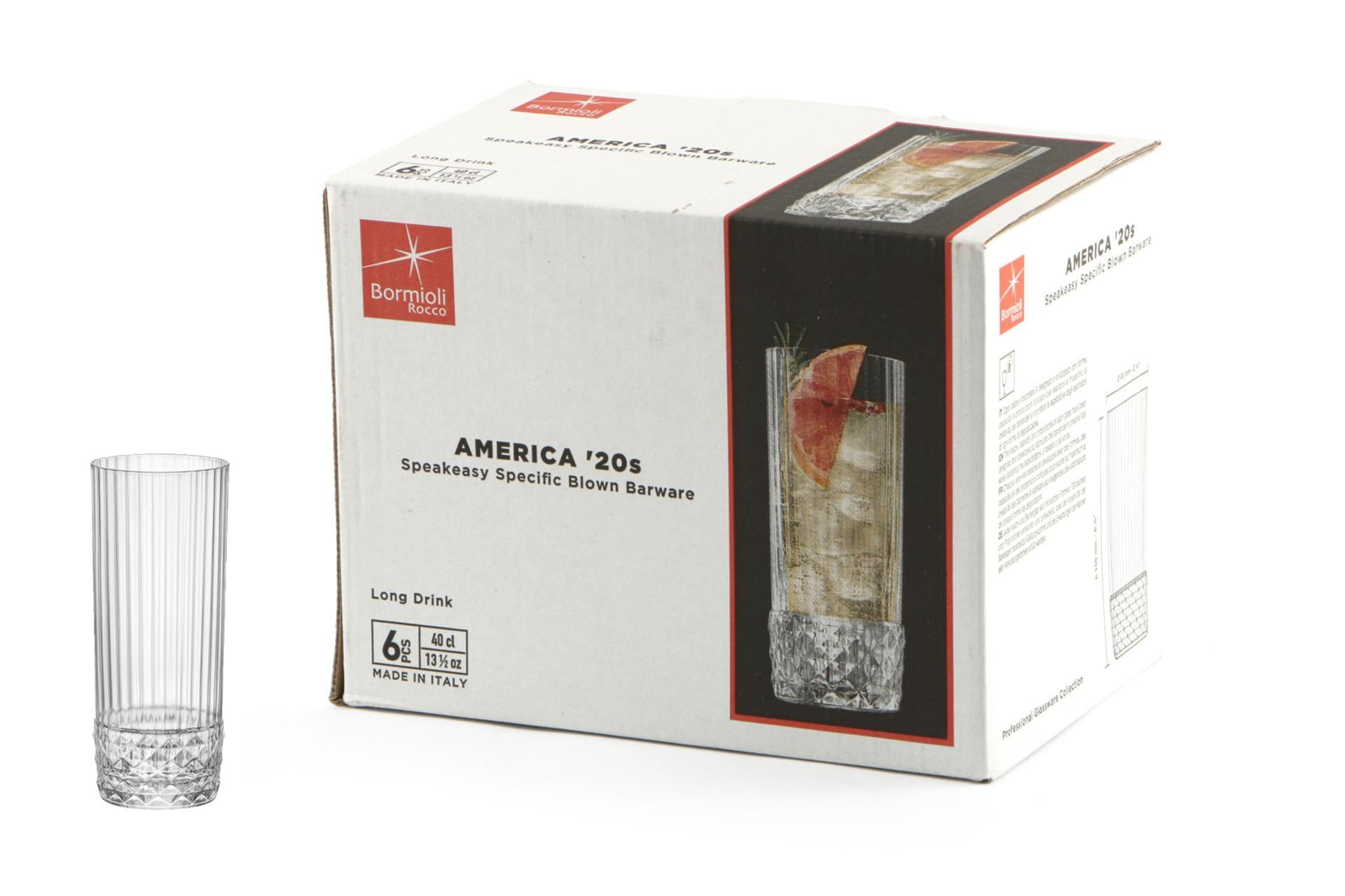 Bormioli Rocco America '20s Set 6 Bicchieri Long Drink Cl.40 - H.15.8 cm Ø6.8 cm - Set 6 Pz 3