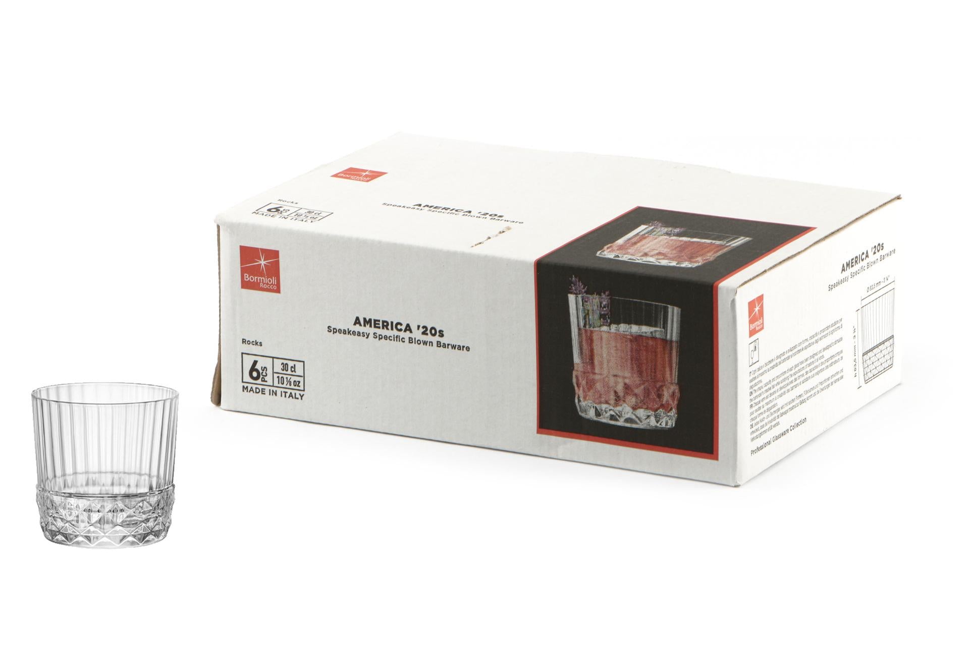 Bormioli Rocco America '20s Set 6 Bicchieri Rocks 30 cl - H.8.4 cm Ø8.4 cm - Set 6 Pz 3