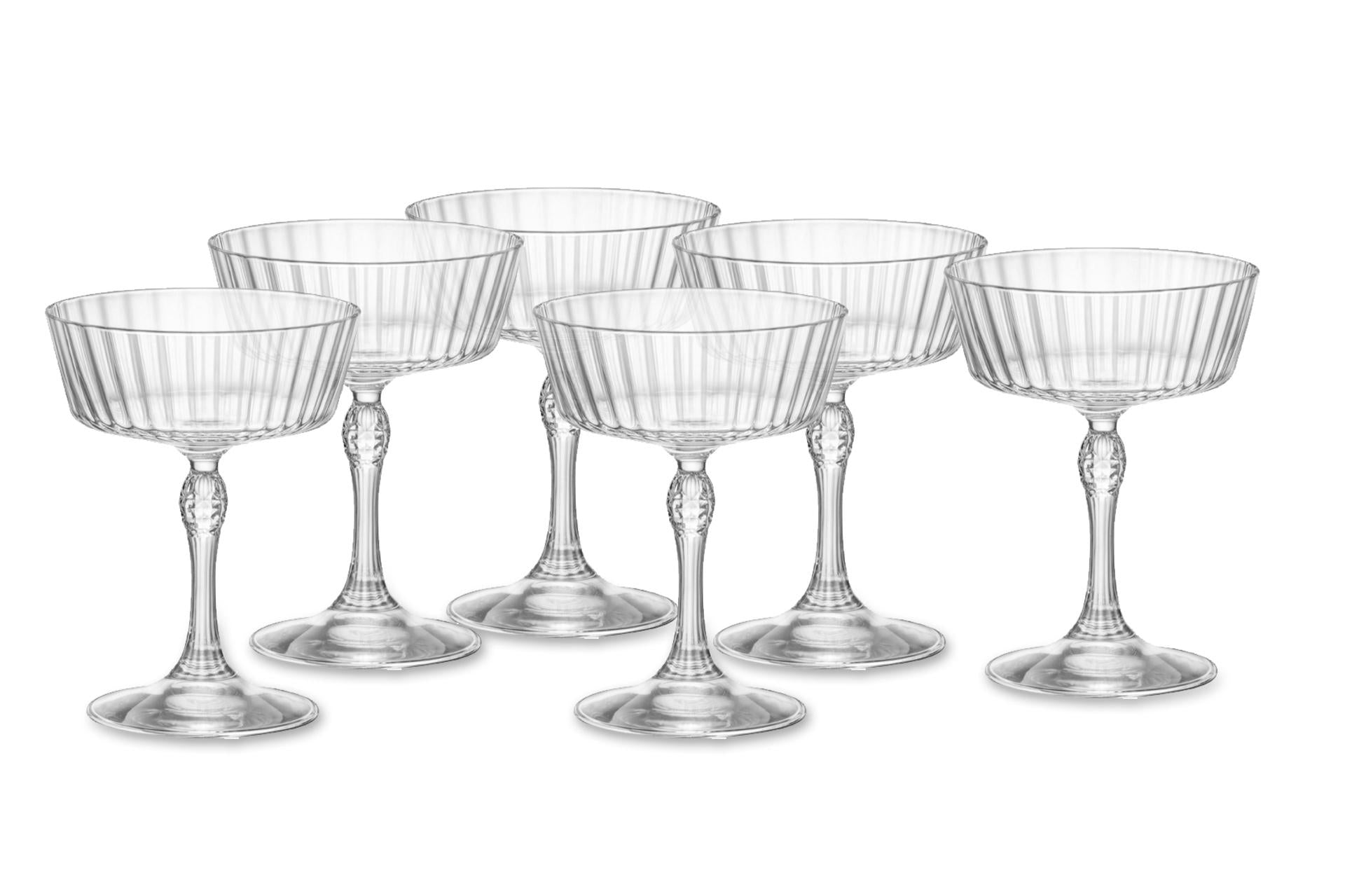 Bormioli Rocco America '20s Set 6 Calici Fizz Cl.27.5 - H.13.8 cm Ø10.8 cm - Set 6 Pz 1