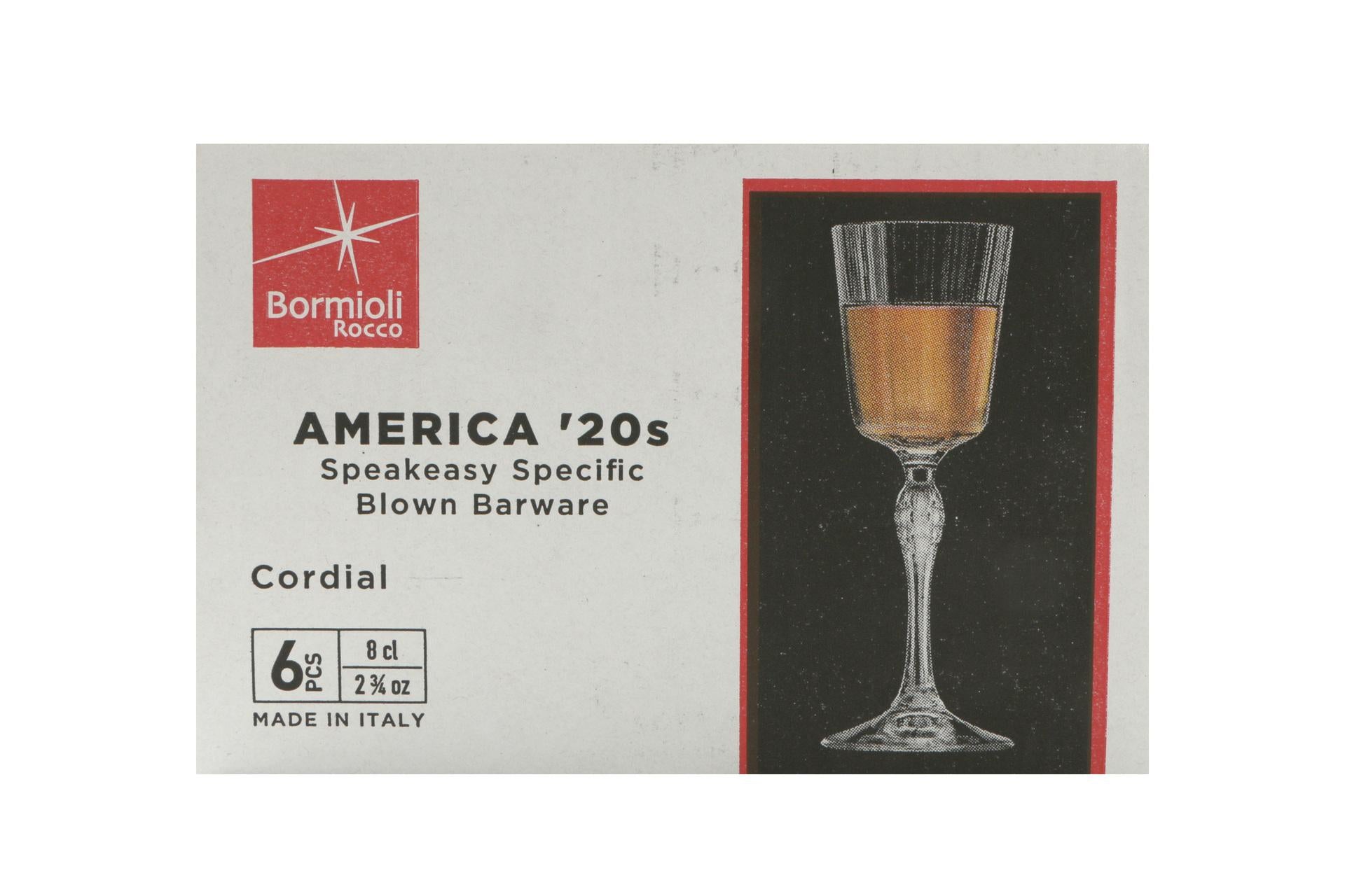 Bormioli Rocco America '20s Set 6 Calici Cordial 8 cl - H.15 cm Ø5.6 cm - Set 6 Pz 7