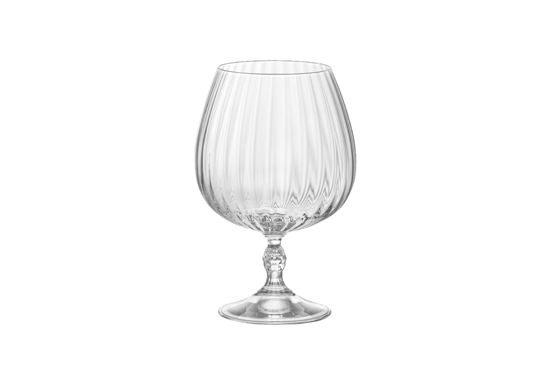Bormioli Rocco America '20s Set 6 Calici Cognac Cl 65 - H 16.5 cm Ø10.7 cm - Set 6 Pz