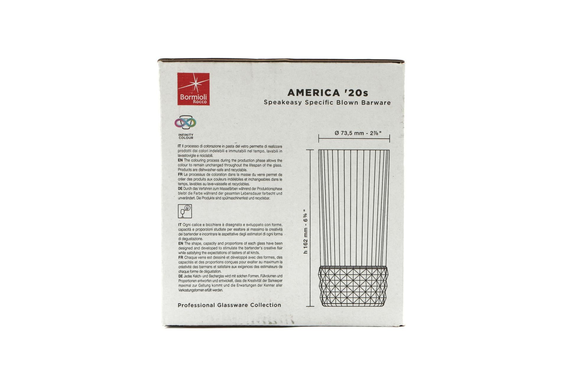 Bormioli Rocco America '20s Bicchieri Cooler Blu Zaffiro 49 cl - Confezione da 6 - Set 6 Pz 5