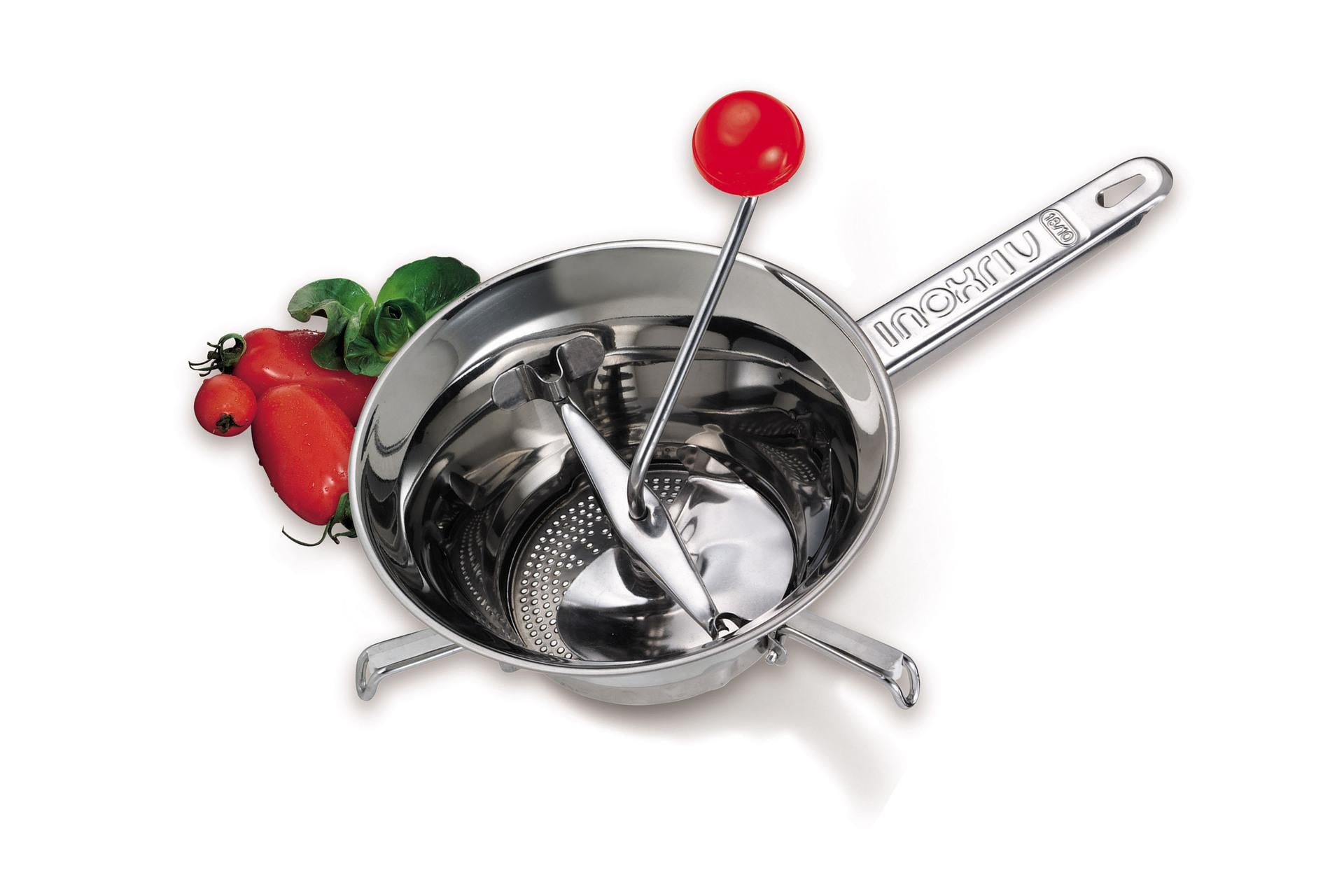 Rivadossi Passaverdure Inox 18/10 Ø20 cm - 3 Dischi Rondo In Acciaio Inox