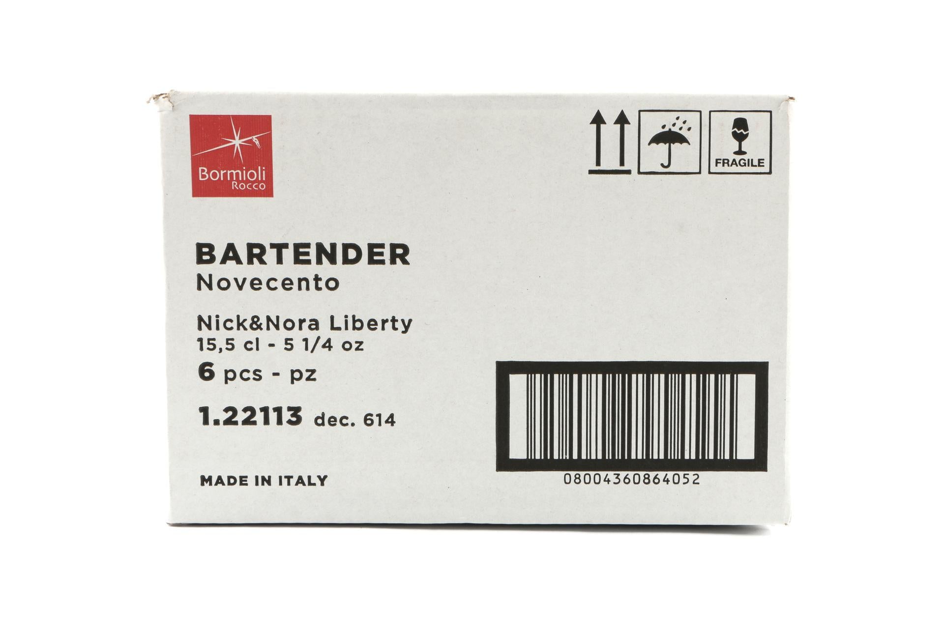 Bormioli Rocco Bartender Novecento Liberty Calice Nick e Nora 15.5 cl - H 15.5 cm Ø7.4 cm Decorato al Laser - Set 6 Pz 4