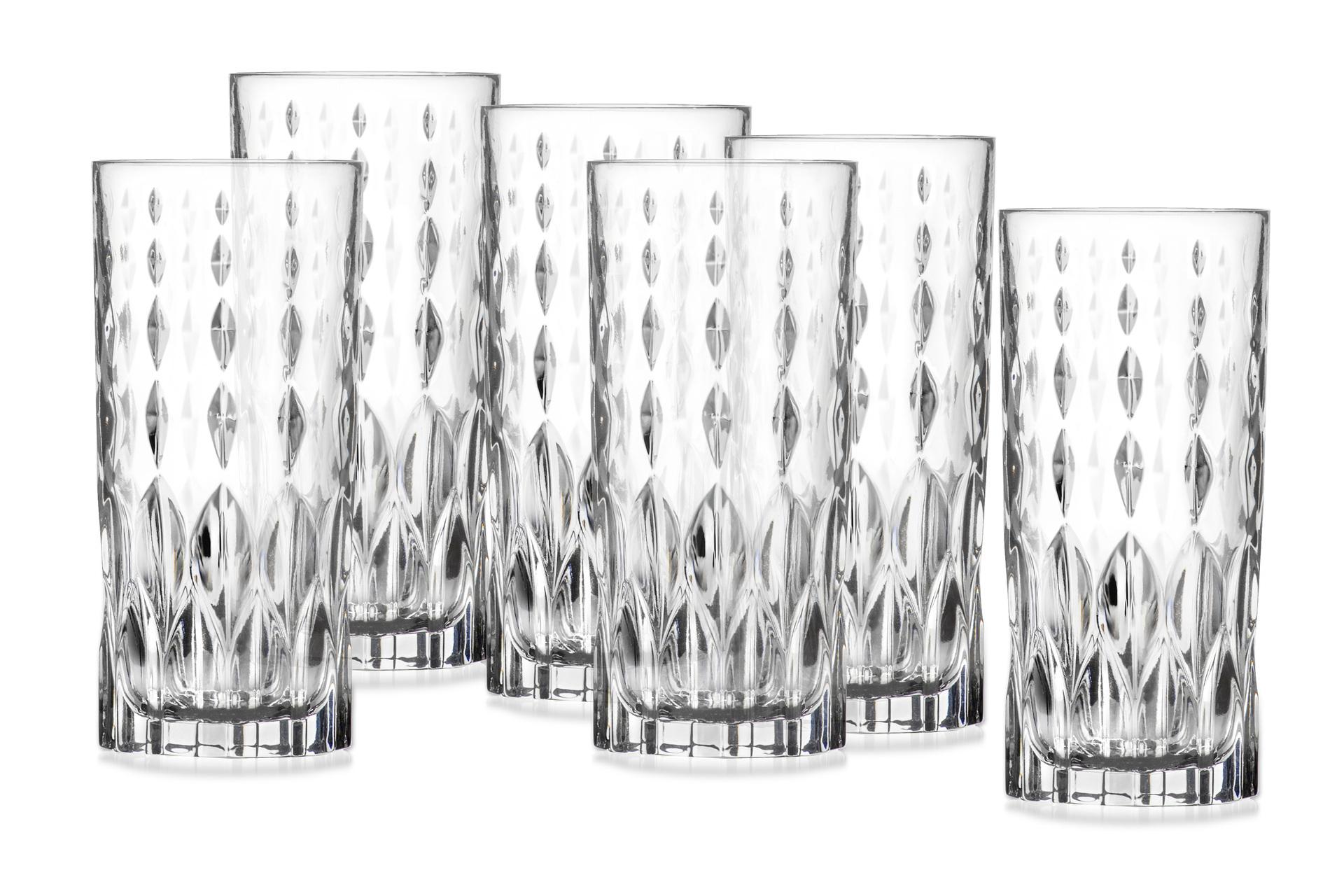 RCR Cristalleria Italiana Marilyn Set 6 Bicchieri HB 35 cl Con Punti Luce - Set 6 Pz