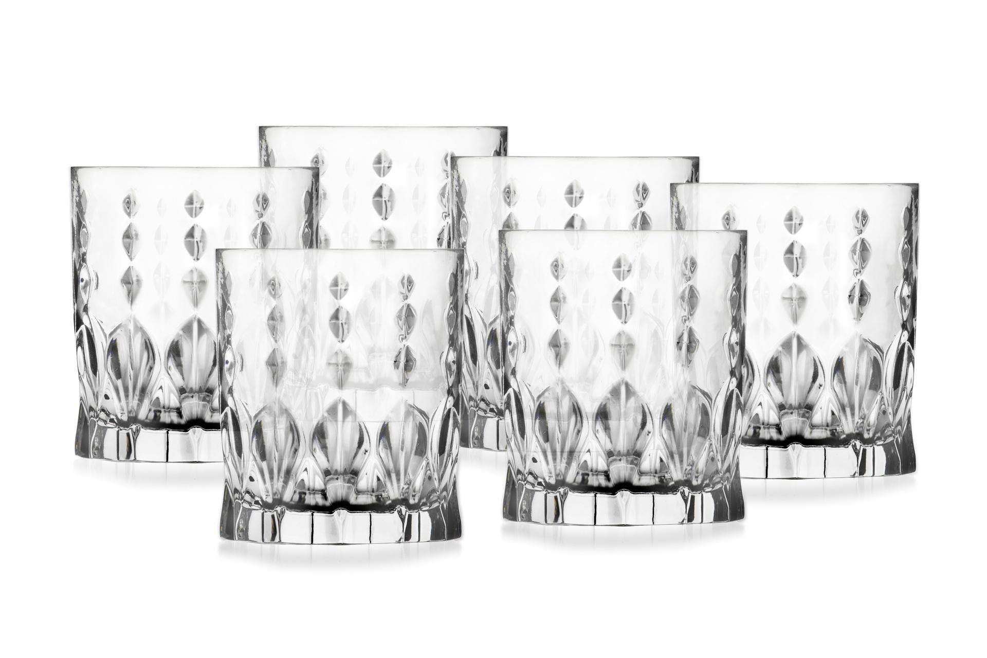 RCR Cristalleria Italiana Marilyn Set 6 Bicchieri DOF 34 cl - Linea Con Punti Luce - Set 6 Pz