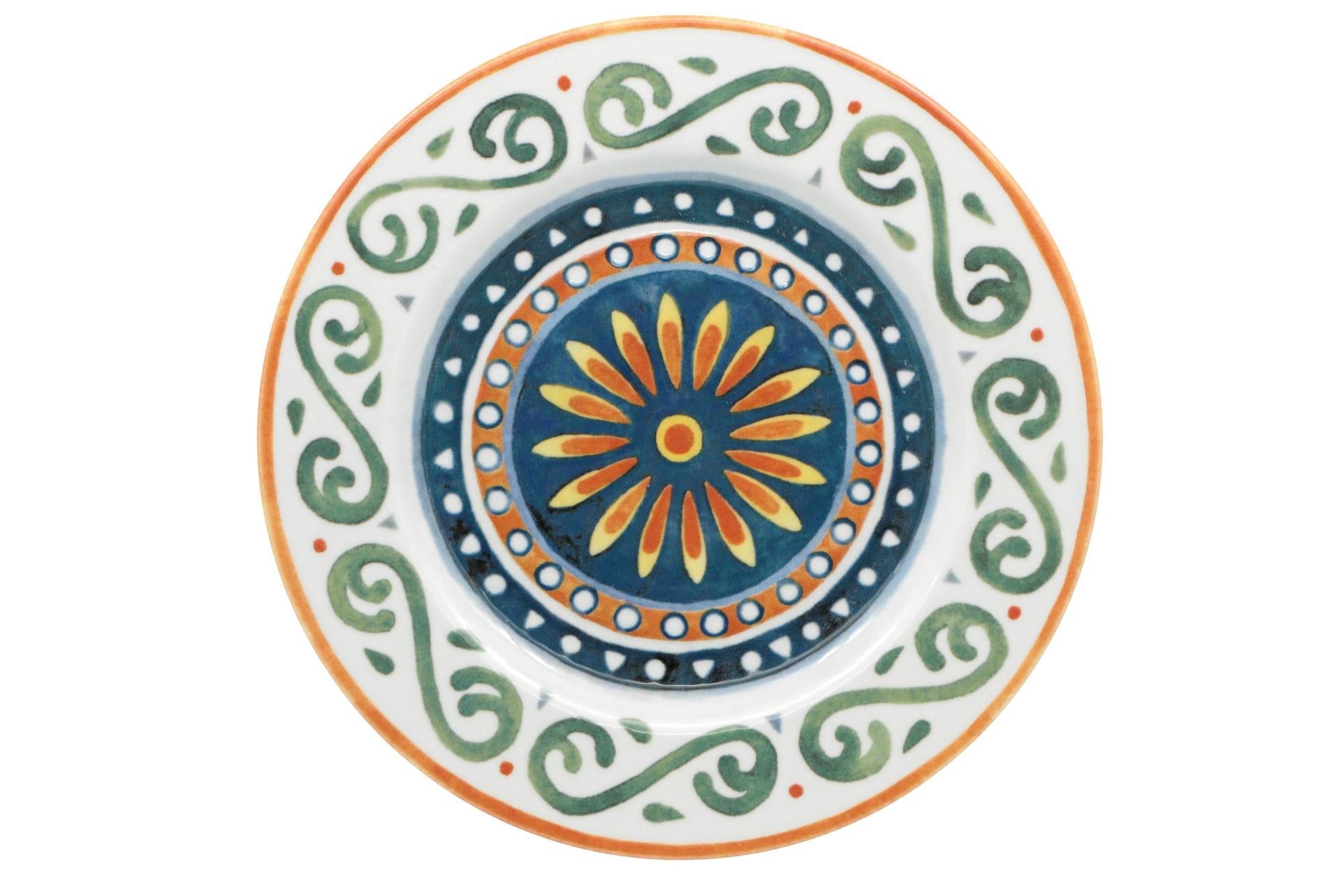 Saturnia Capri Napoli Piatto Pizza Ø33 cm - Linea di Piatti In Porcellana Decorata - Set 6 Pz
