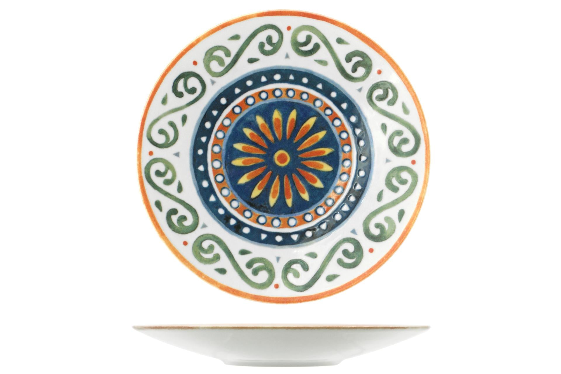 Saturnia Capri Ischia Piatto Portata Ø31 cm In Porcellana Decorata - Set 4 Pz