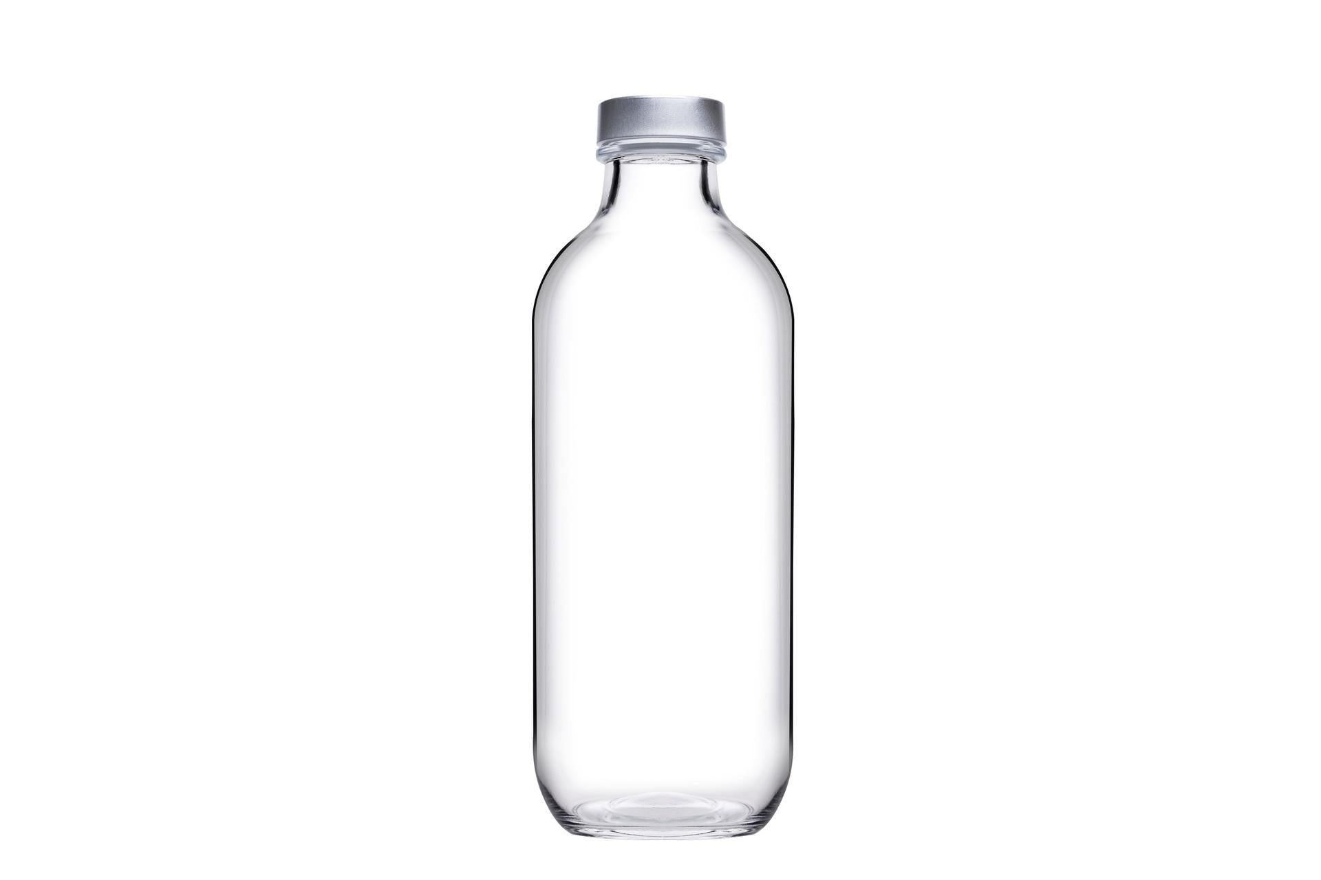 Pasabahce Iconic Bottiglia Vetro 0.54 L - Linea Essenziale Con Tappo a Vite - Set 6 Pz