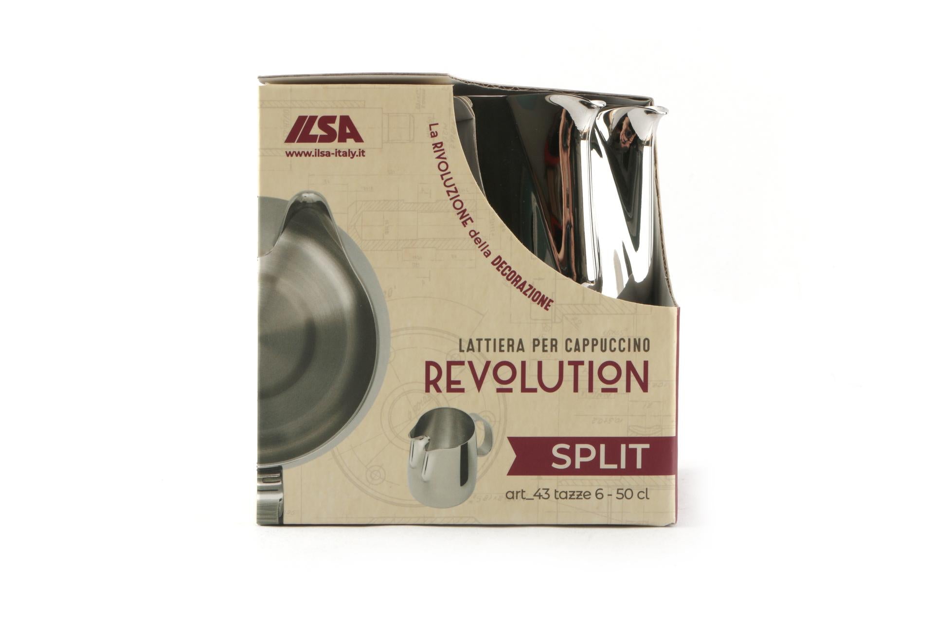 Ilsa Revolution Split Lattiera 2 Beccucci Paralleli - Tazze 6 In Acciaio Inox 3