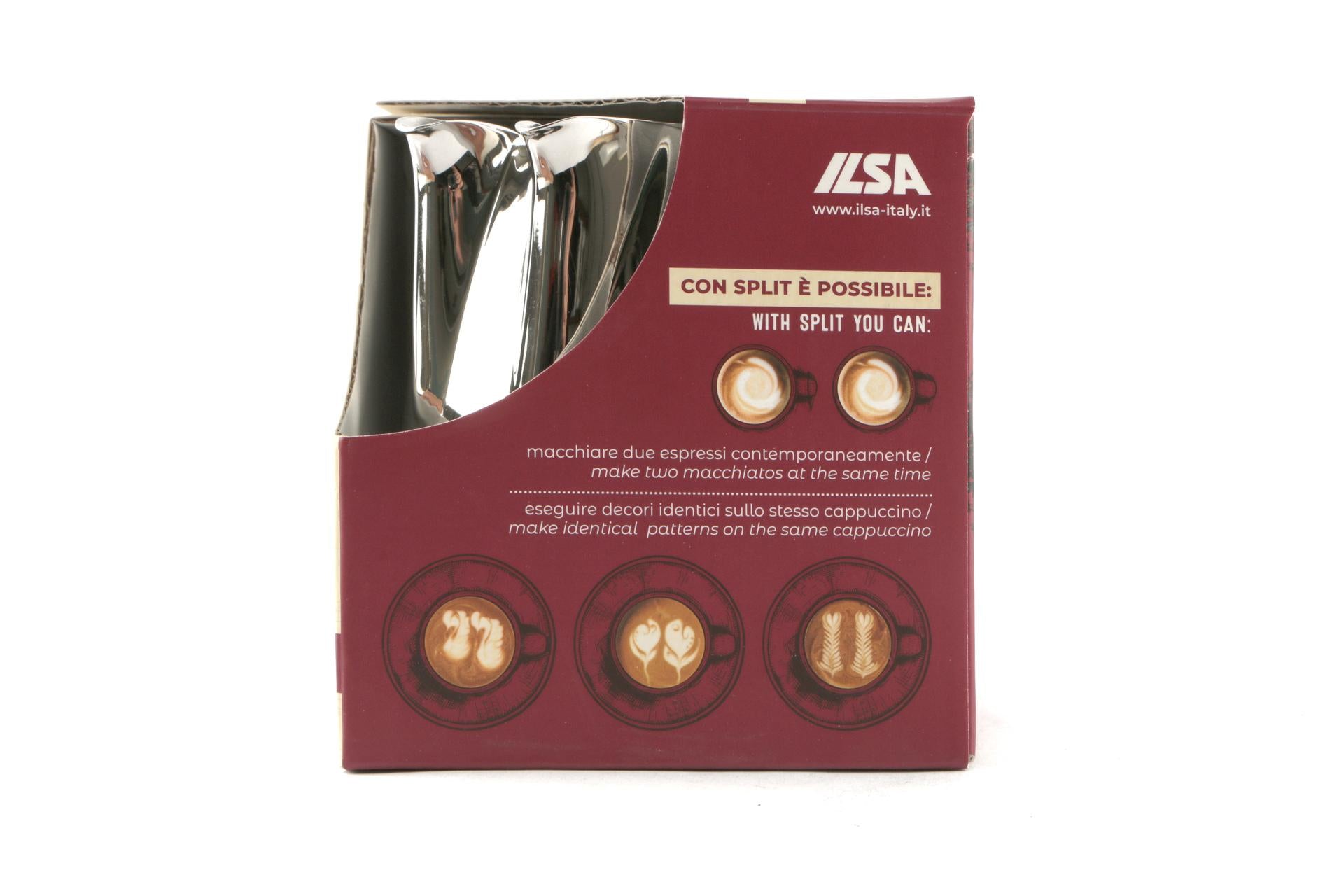 Ilsa Revolution Split Lattiera 2 Beccucci Paralleli - Tazze 6 In Acciaio Inox 5